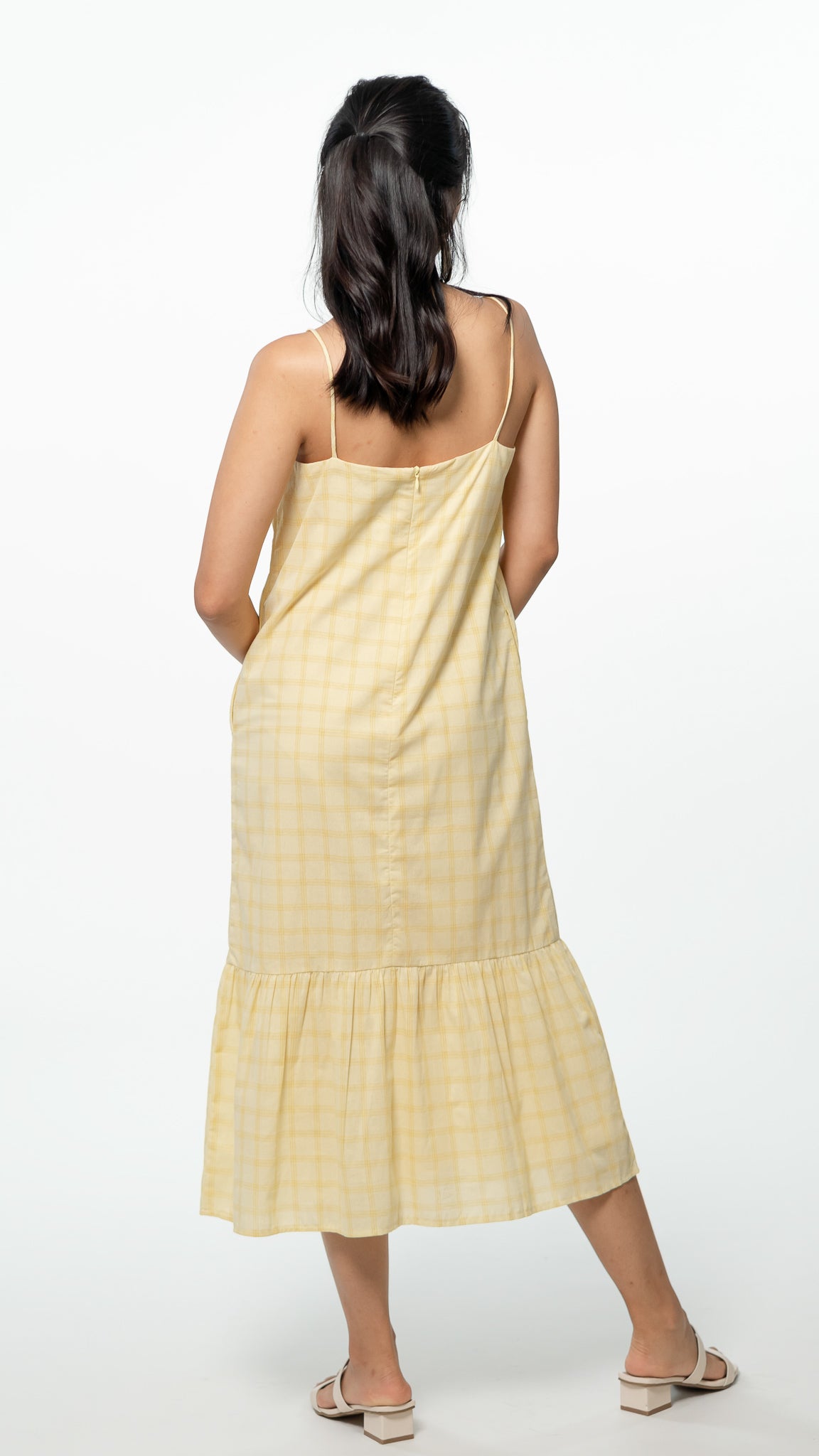 Avis Checkered Dress in Yellow [ONLINE ONLY]