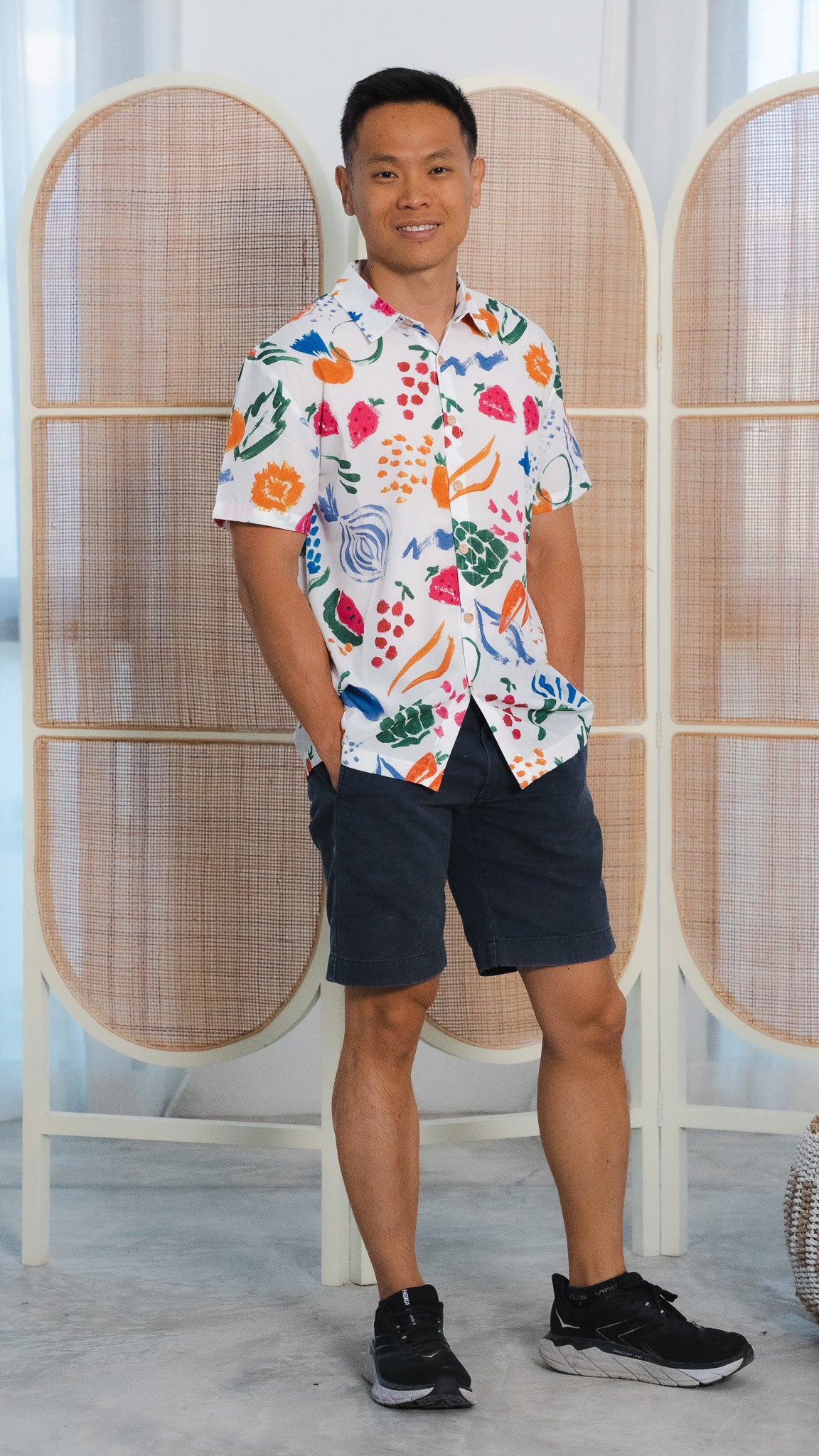 Fruit For Thought Men's Shirt in White [ONLINE ONLY]