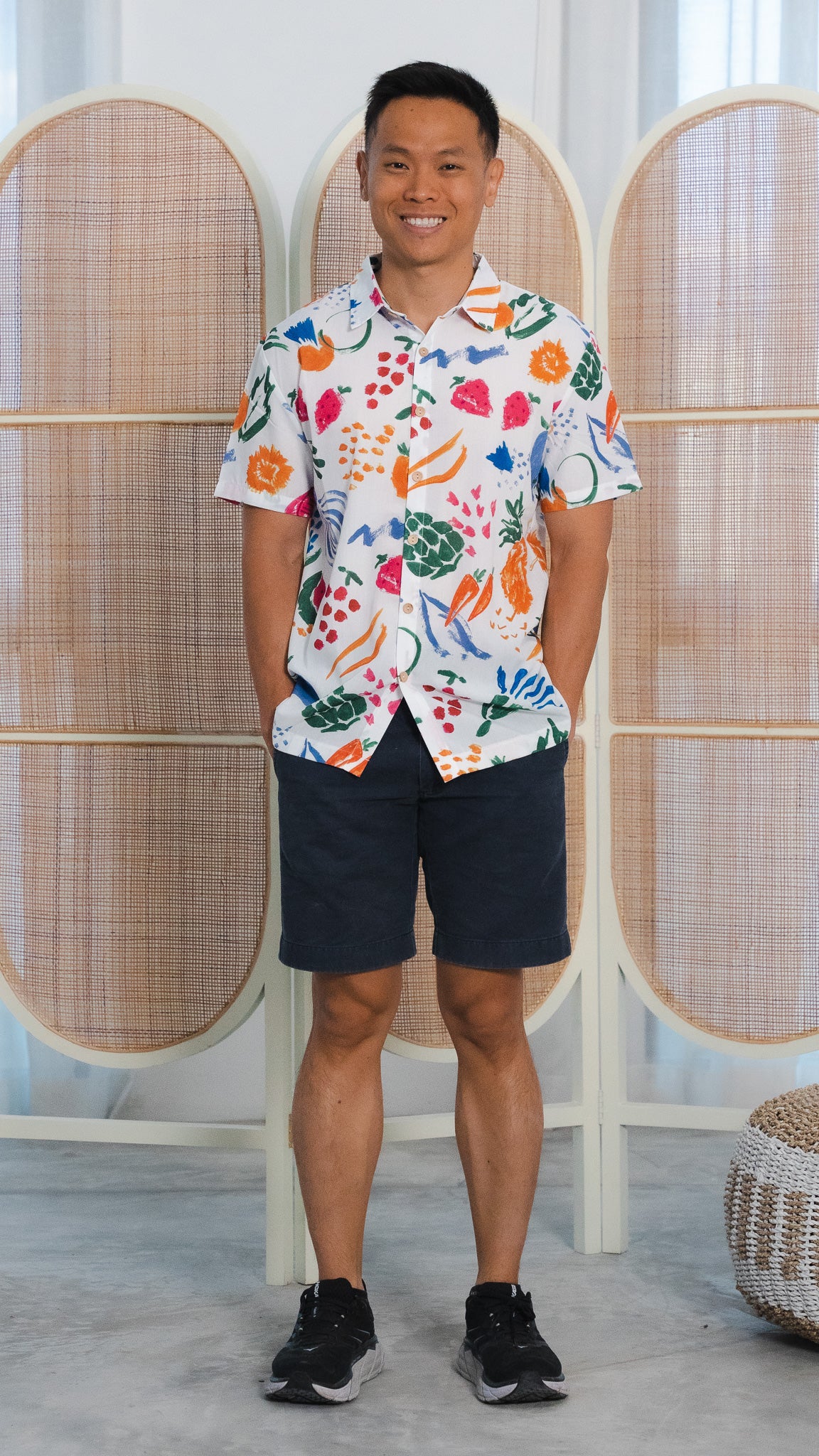 Fruit For Thought Men's Shirt in White [ONLINE ONLY]