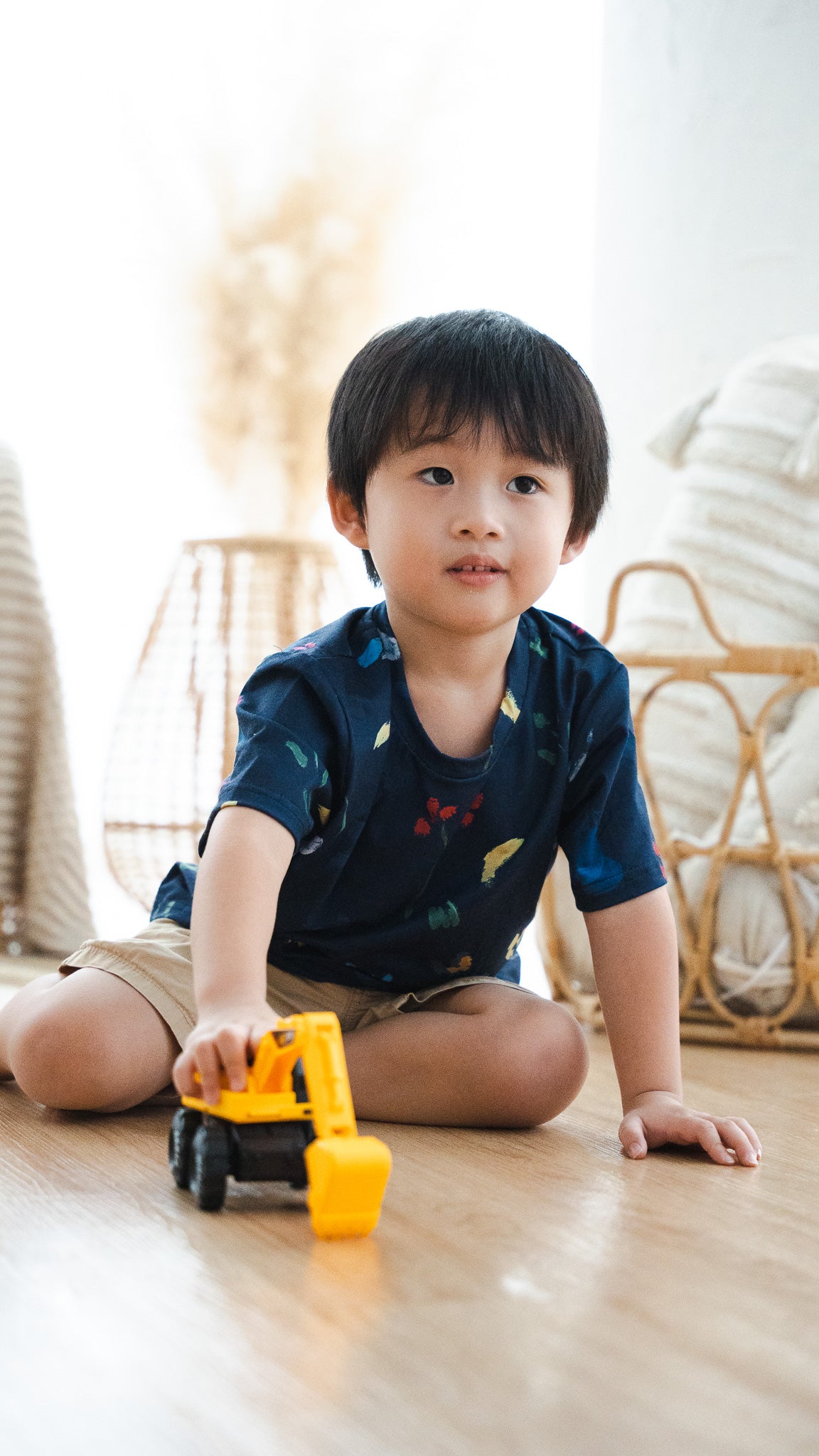 Wildflowers Kids' Tee in Navy [ONLINE ONLY]