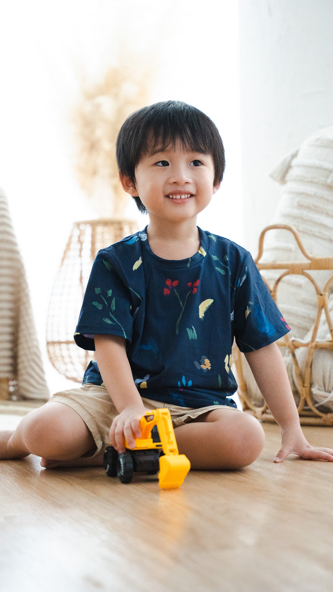 Wildflowers Kids' Tee in Navy [ONLINE ONLY]