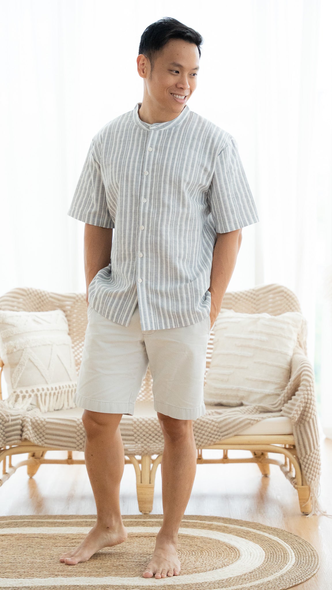 Resort Vibes Men's Shirt in Dusty Blue [ONLINE ONLY]