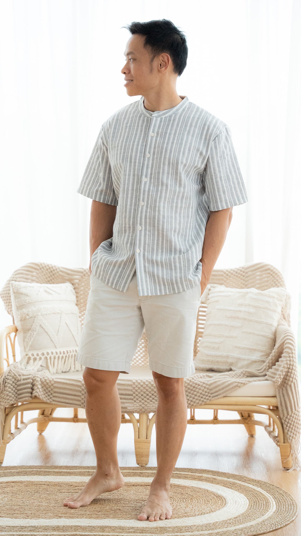 Resort Vibes Men's Shirt in Dusty Blue [ONLINE ONLY]