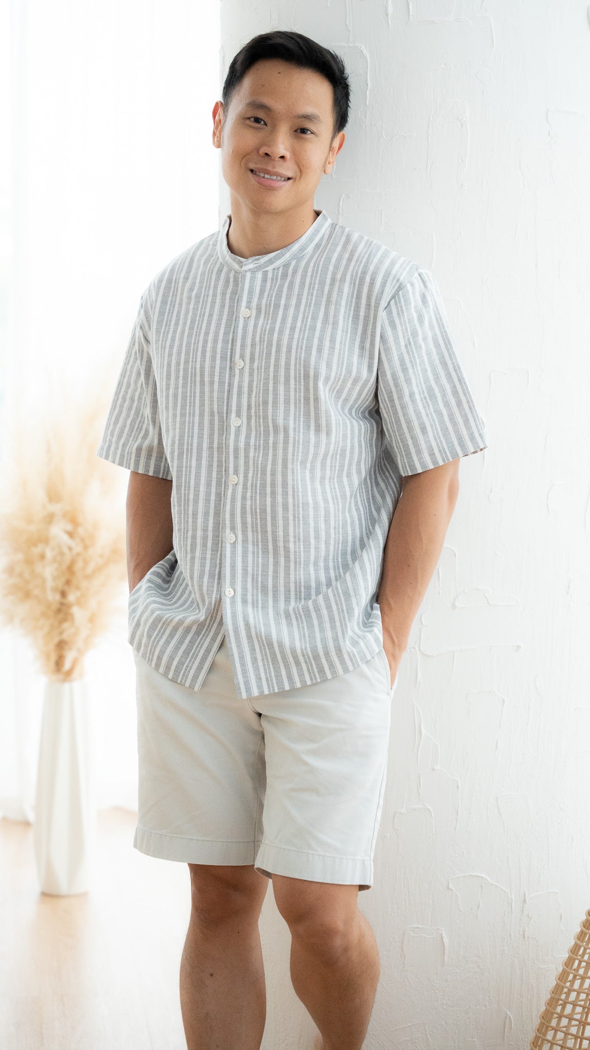 Resort Vibes Men's Shirt in Dusty Blue [ONLINE ONLY]