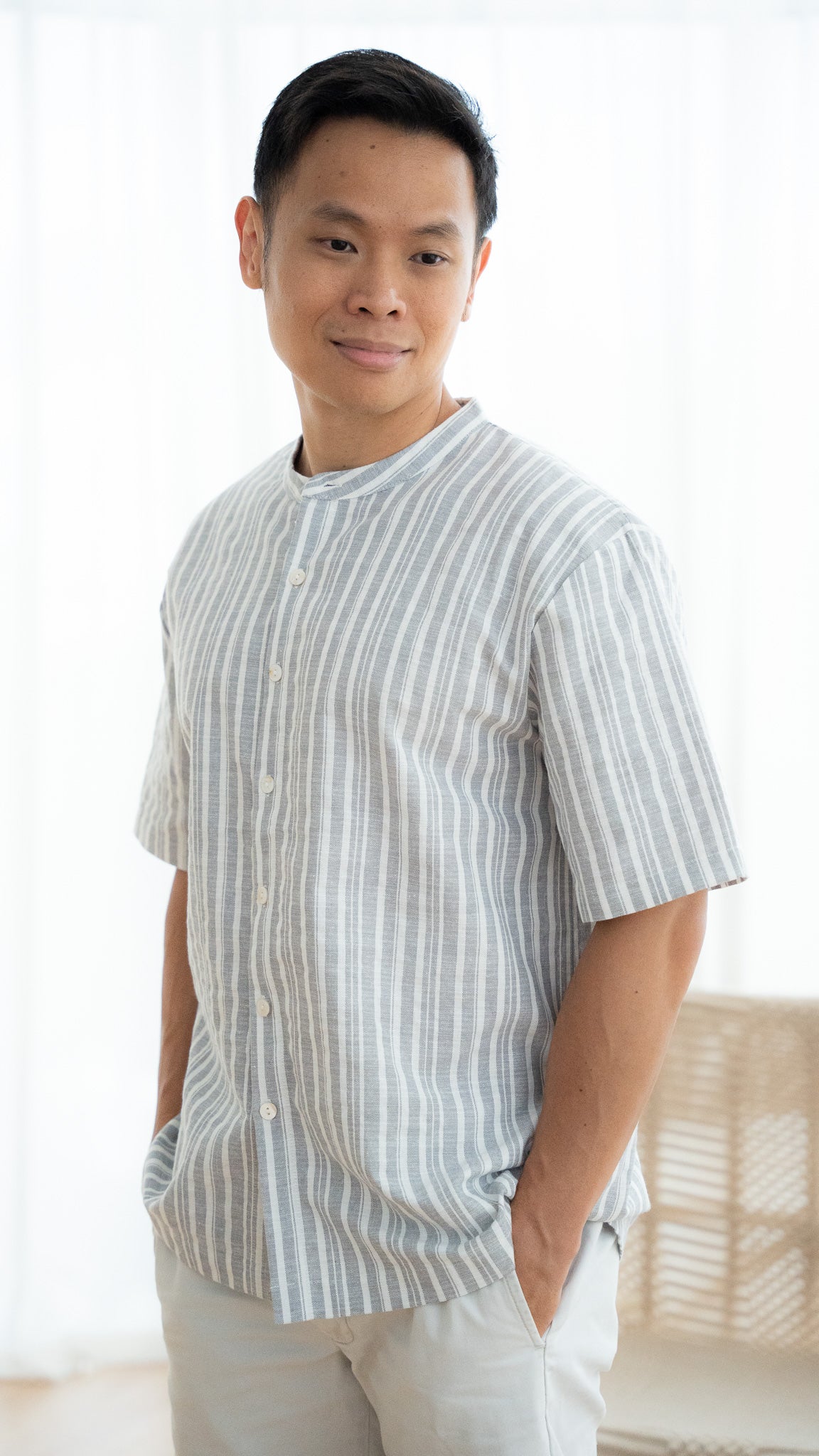 Resort Vibes Men's Shirt in Dusty Blue [ONLINE ONLY]