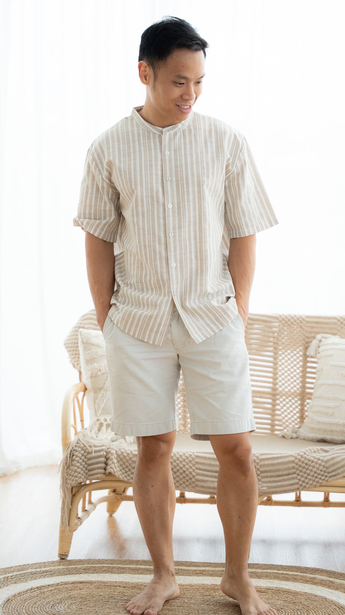 Resort Vibes Men's Shirt in Khaki [ONLINE ONLY]