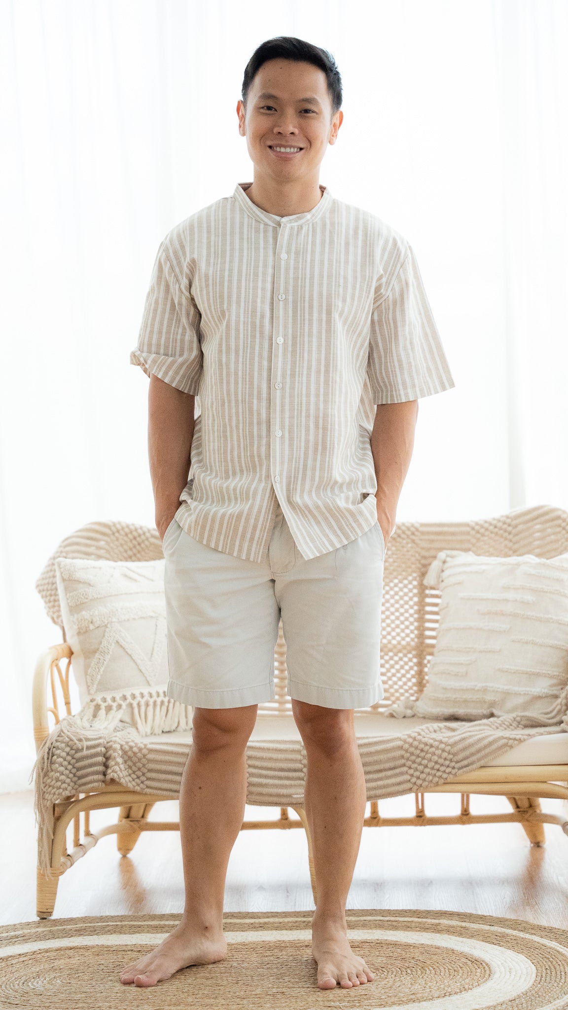 Resort Vibes Men's Shirt in Khaki [ONLINE ONLY]
