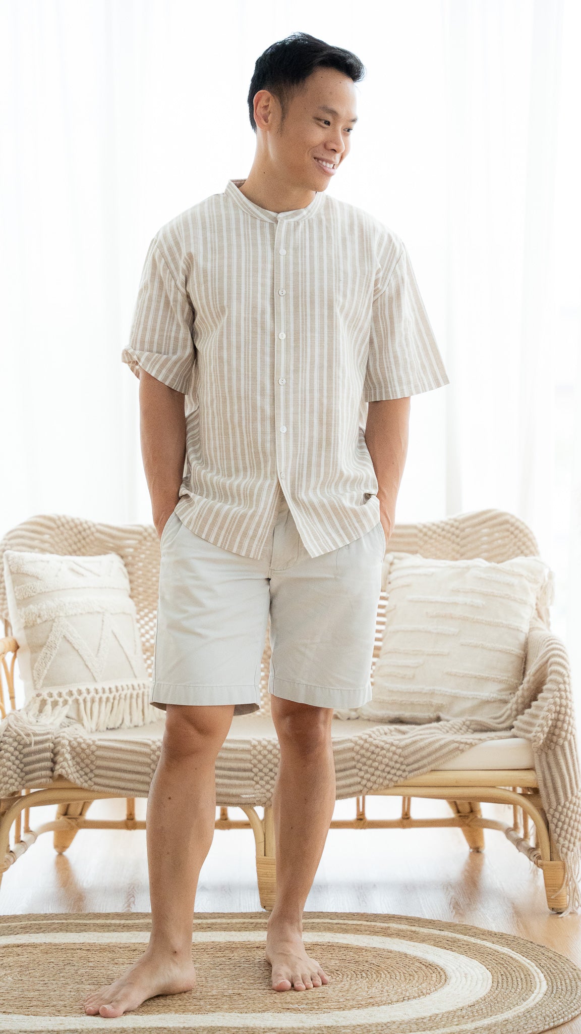 Resort Vibes Men's Shirt in Khaki [ONLINE ONLY]