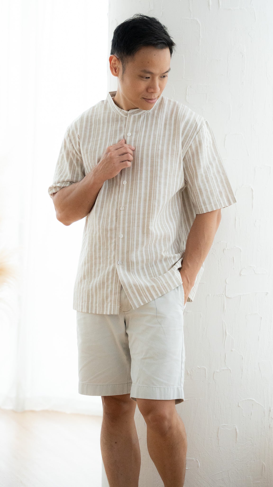 Resort Vibes Men's Shirt in Khaki [ONLINE ONLY]