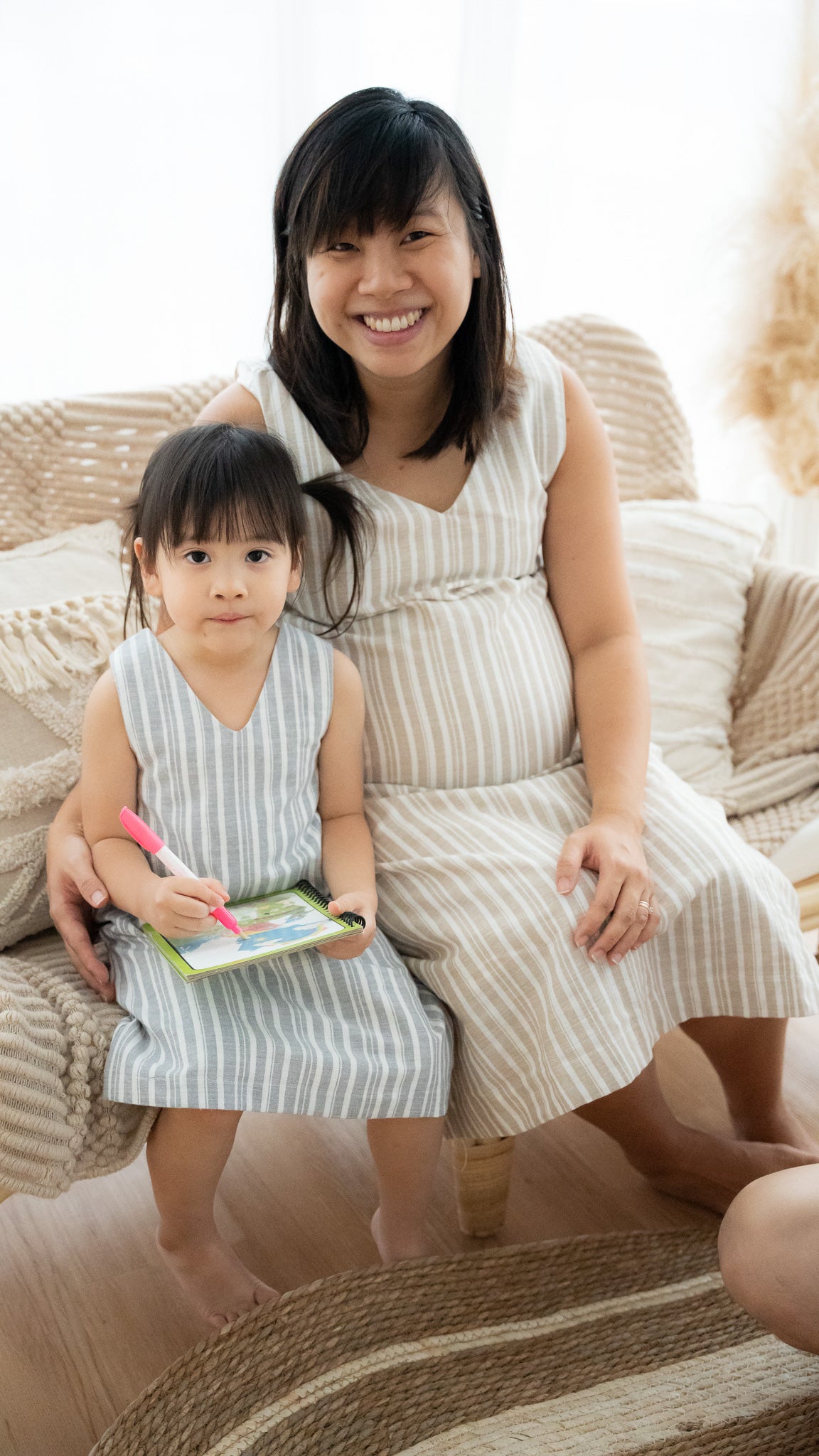 Resort Vibes Kid's Dress in Dusty Blue