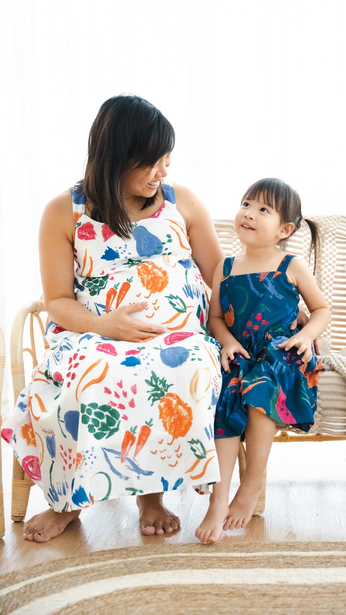 Fruit For Thought Kids' Dress in Blue [ONLINE ONLY]