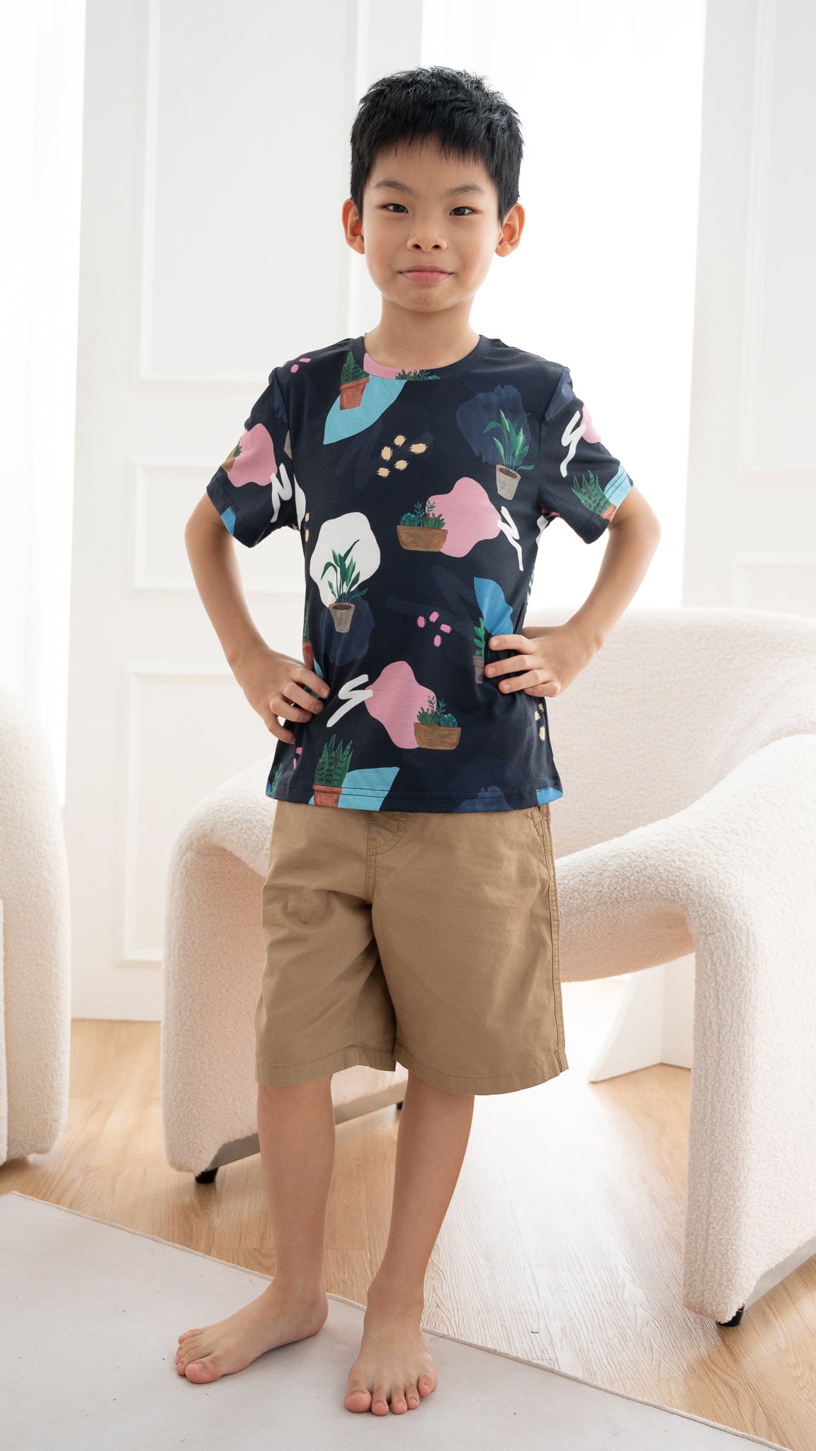 House Plants Kid's Tee in Blue