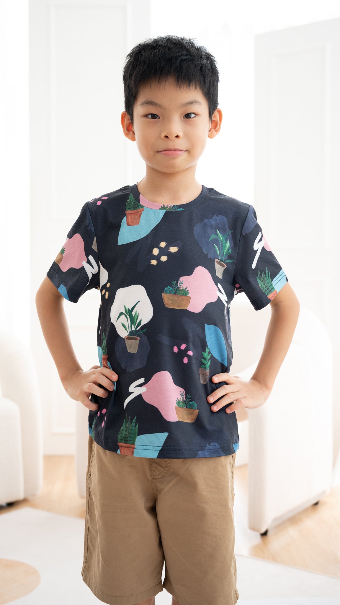 House Plants Kid's Tee in Blue