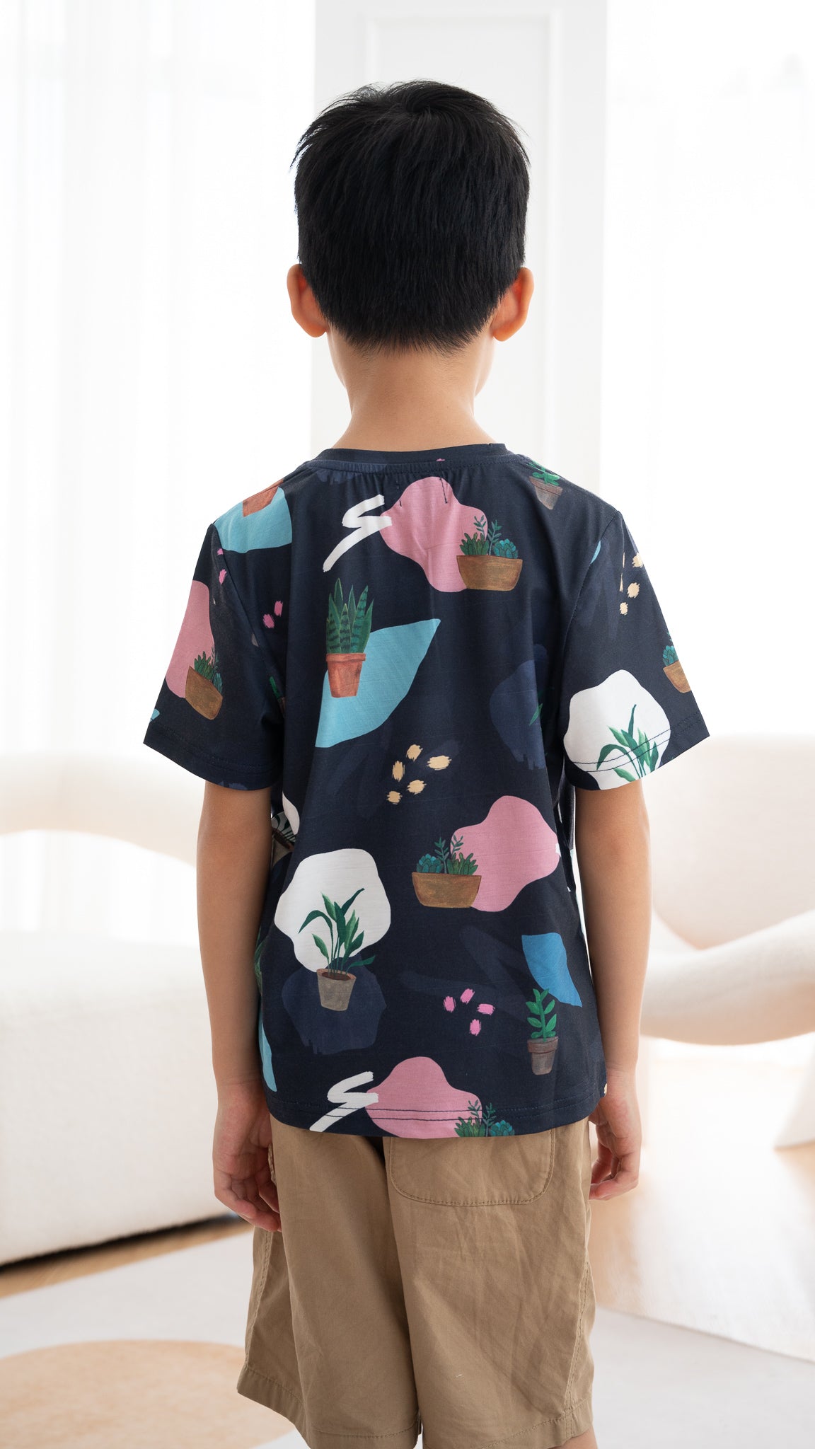 House Plants Kid's Tee in Blue