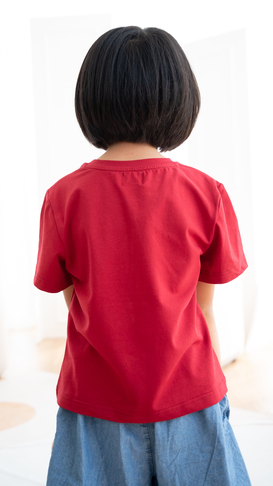 Mahjong Tiger Kids' Tee in Red [ONLINE ONLY]