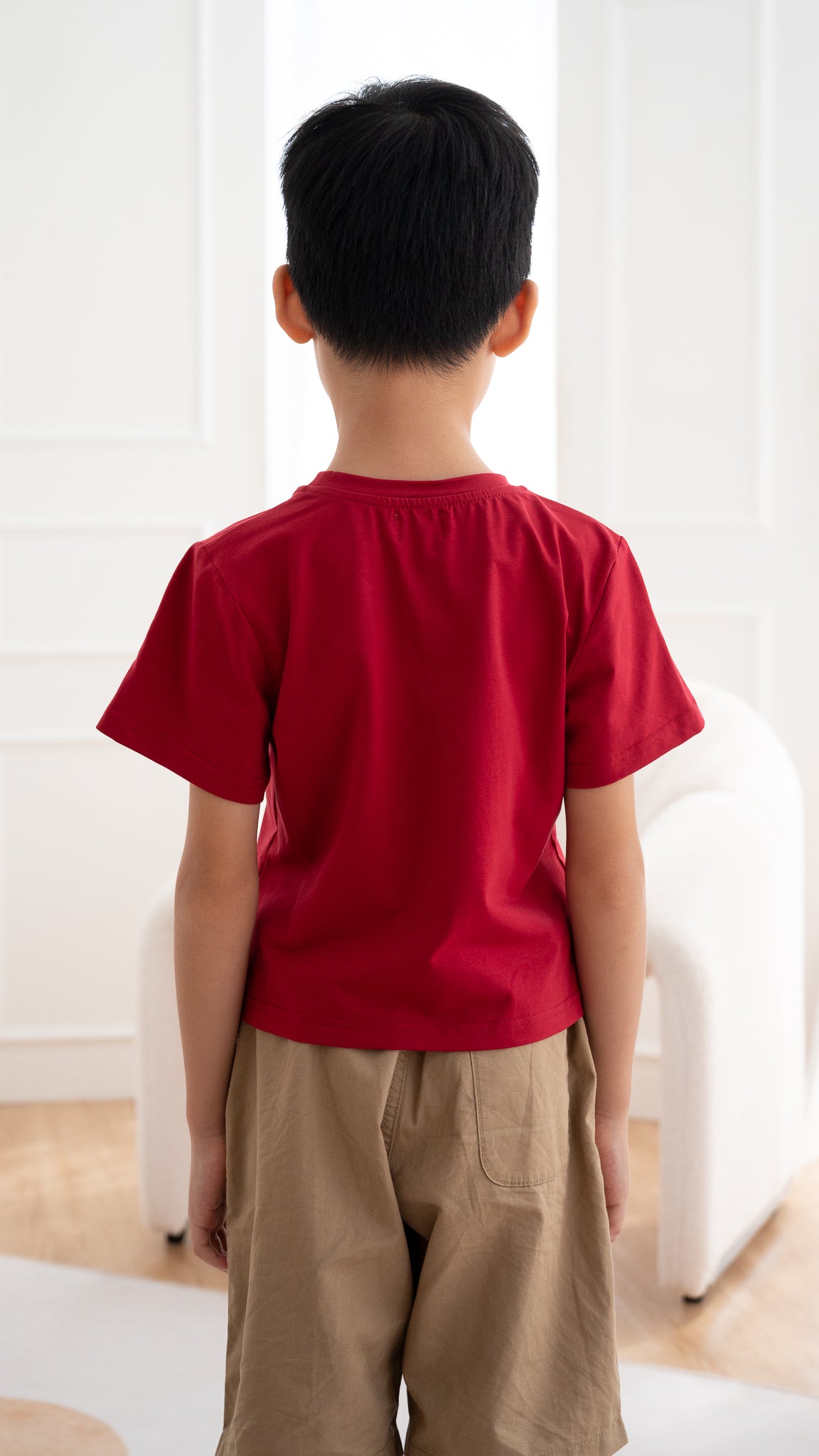 Fortune Tiger Kids' Tee in Red [ONLINE ONLY]