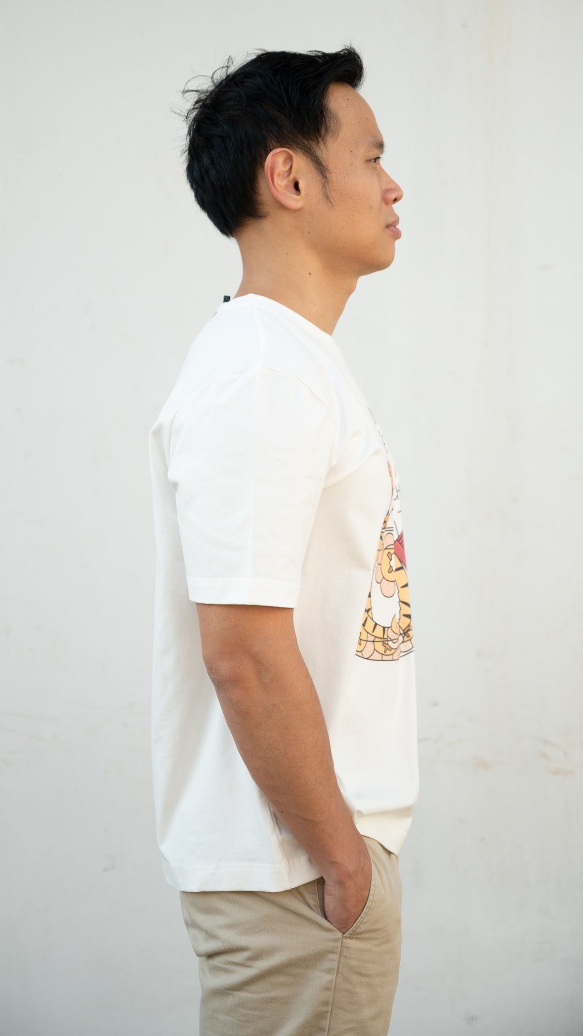 Pineapple Tart Tiger Men's Tee in White [ONLINE ONLY]