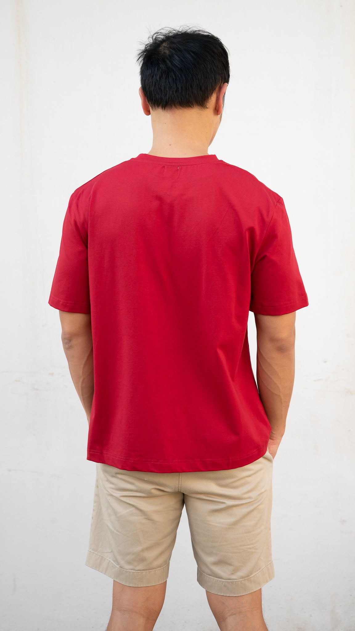 Mahjong Tiger Men's Tee in Red [ONLINE ONLY]