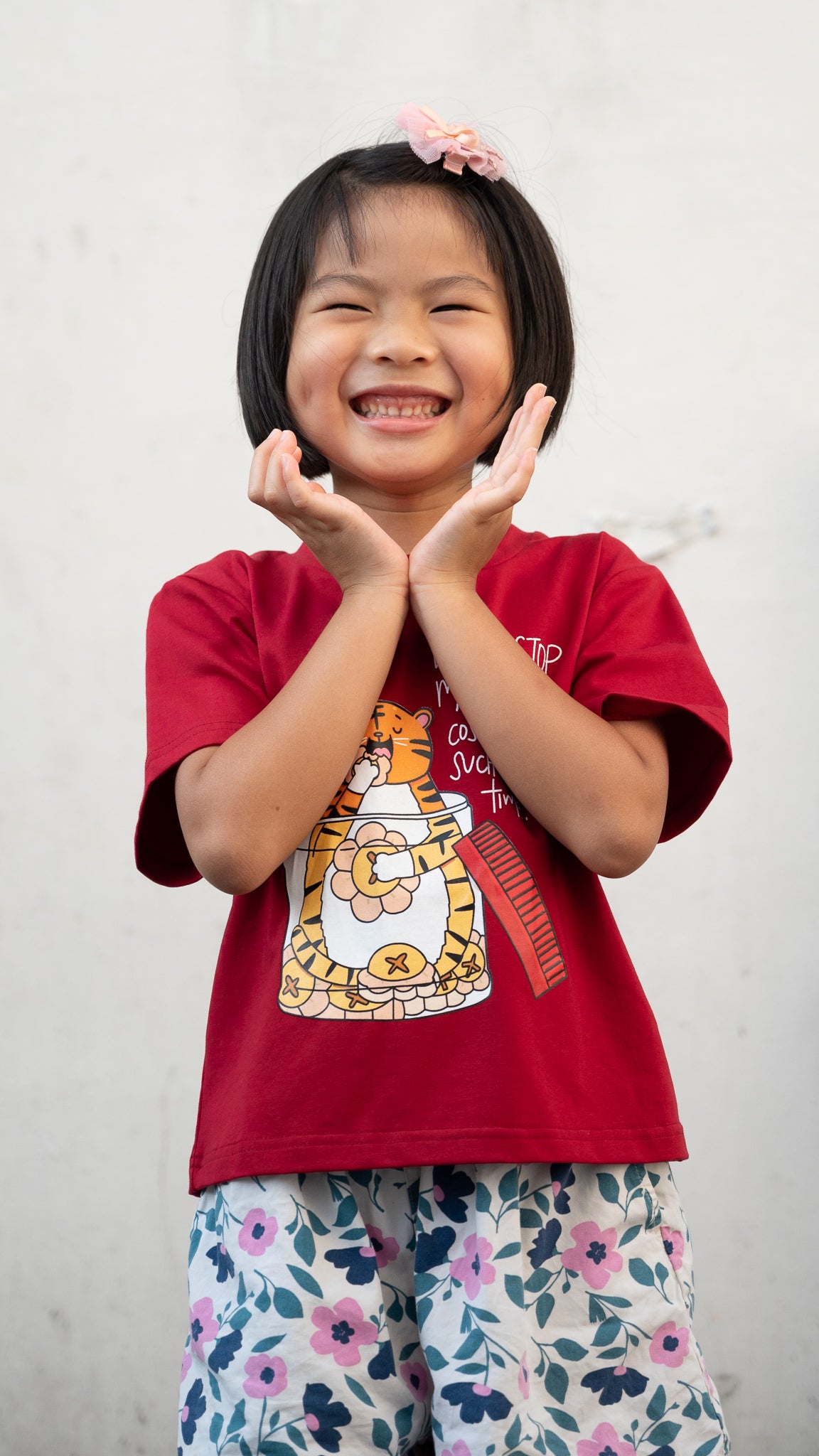 Pineapple Tart Tiger Kids' Tee in Red [ONLINE ONLY]