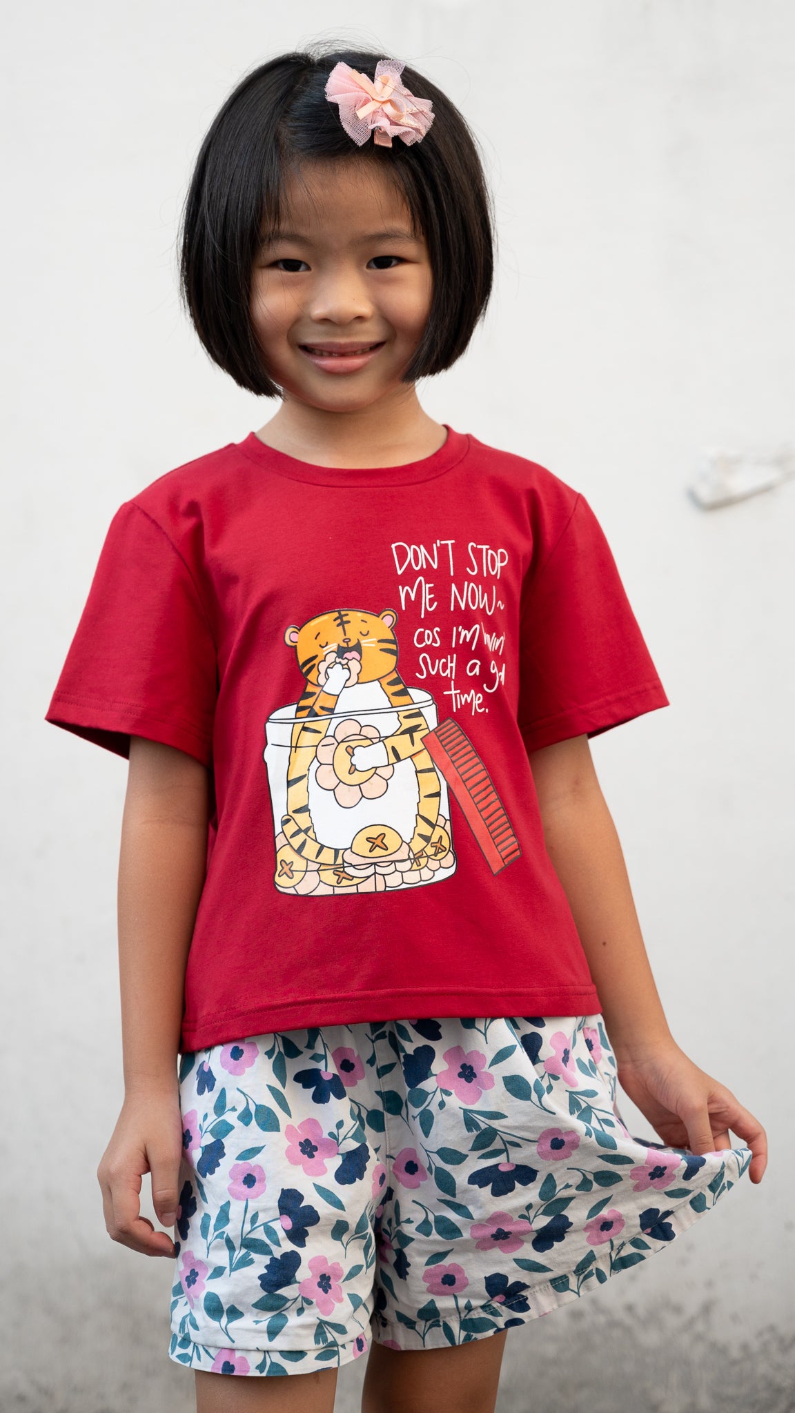 Pineapple Tart Tiger Kids' Tee in Red [ONLINE ONLY]