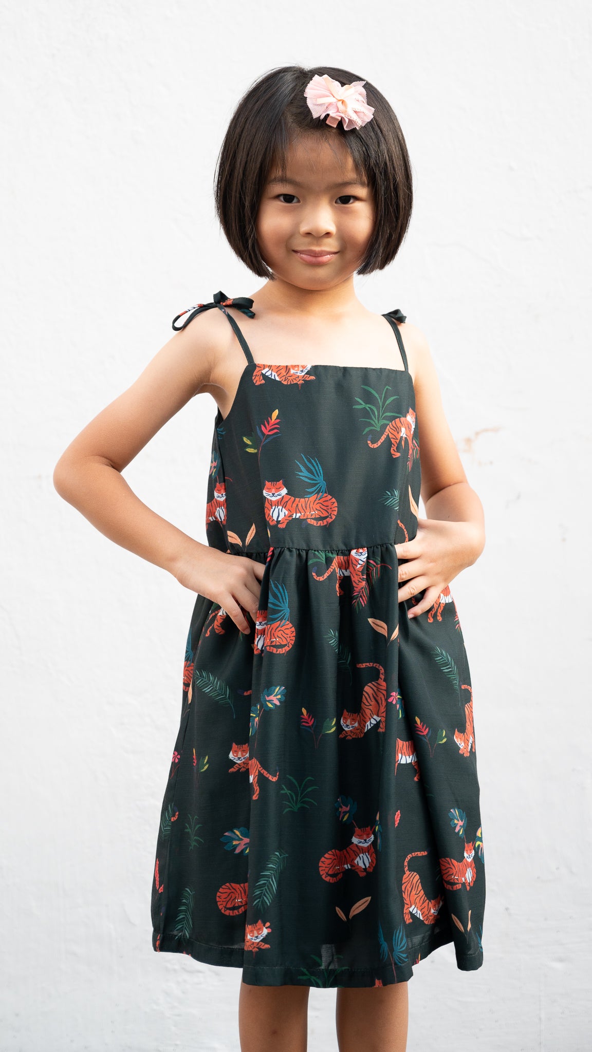 Wild & Free Kid's Dress in Green