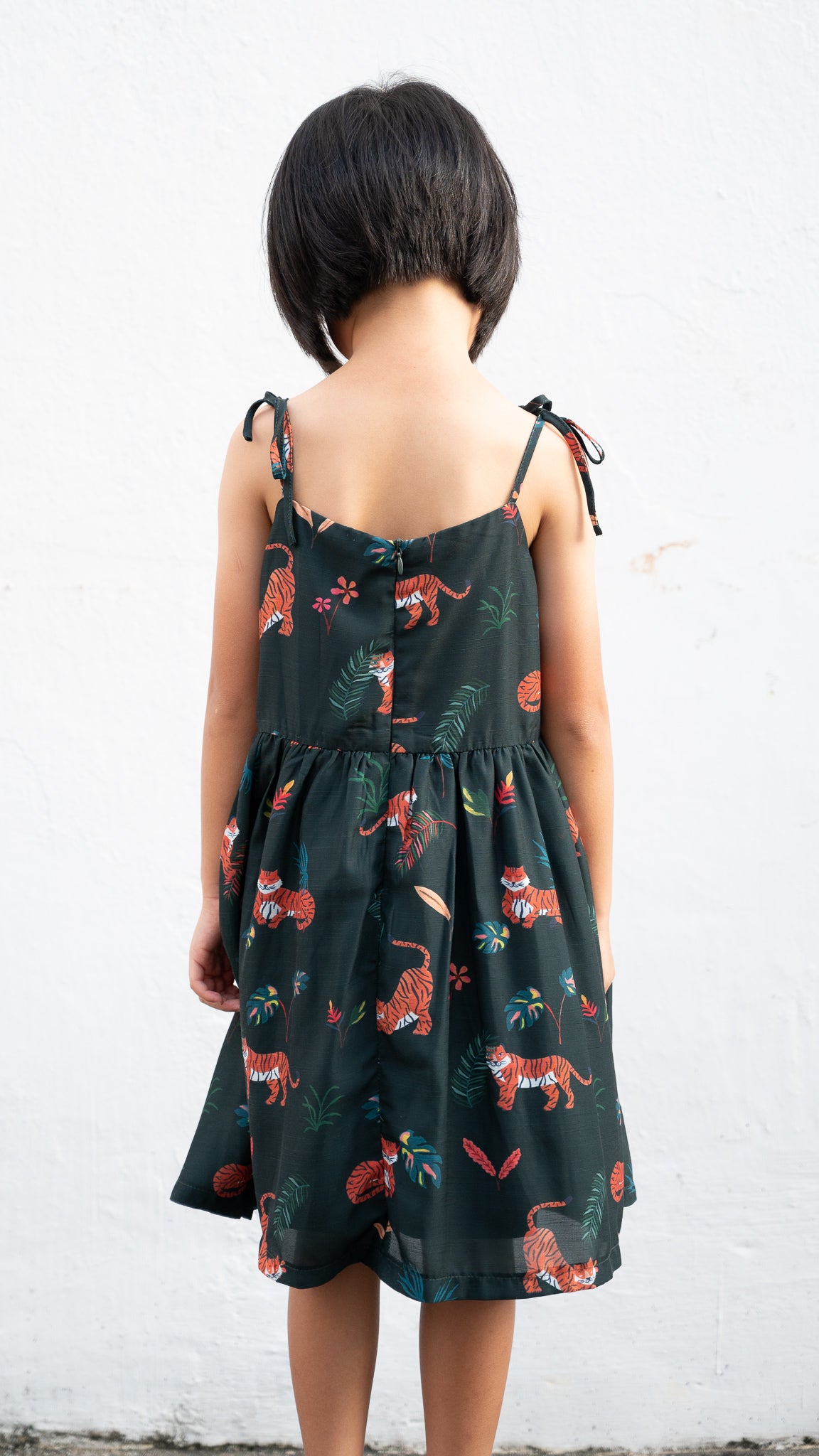Wild & Free Kid's Dress in Green