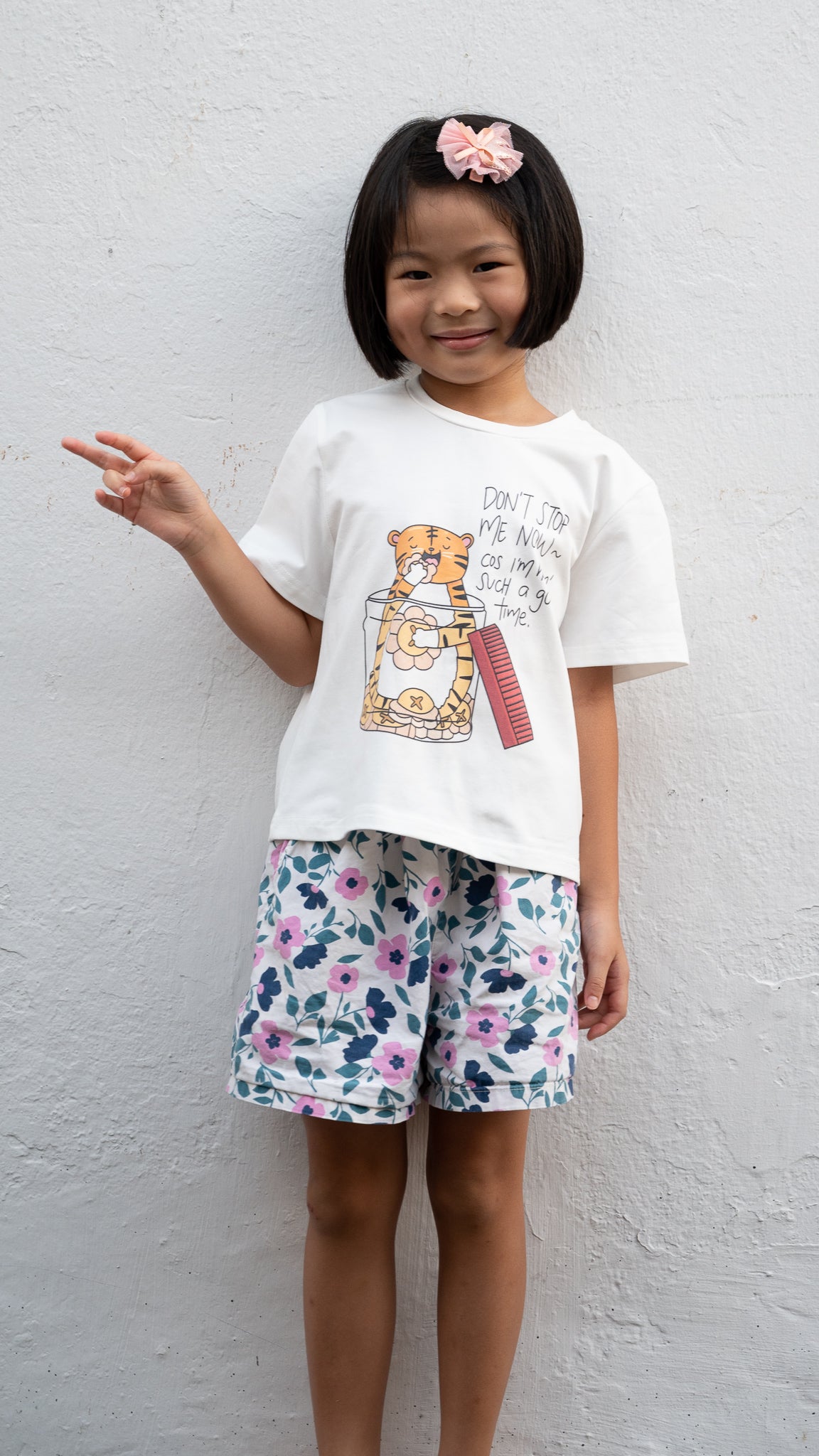 Pineapple Tart Tiger Kids' Tee in White [ONLINE ONLY]