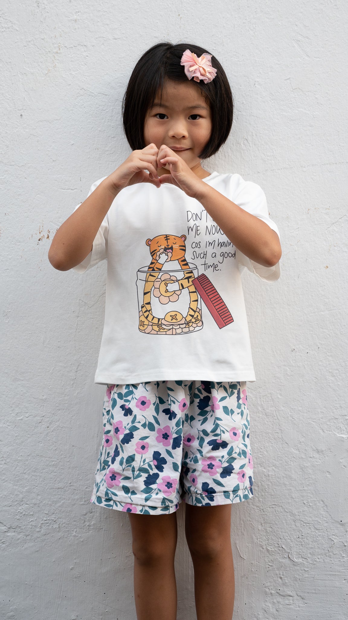 Pineapple Tart Tiger Kids' Tee in White [ONLINE ONLY]