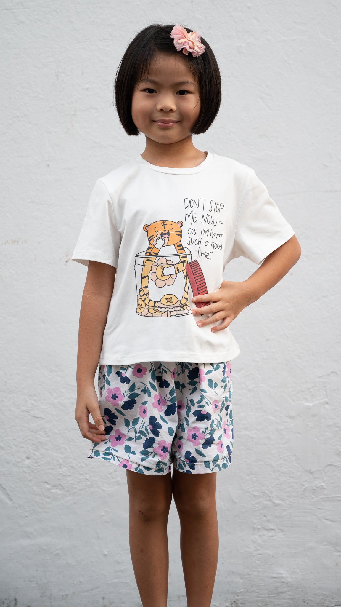 Pineapple Tart Tiger Kids' Tee in White [ONLINE ONLY]
