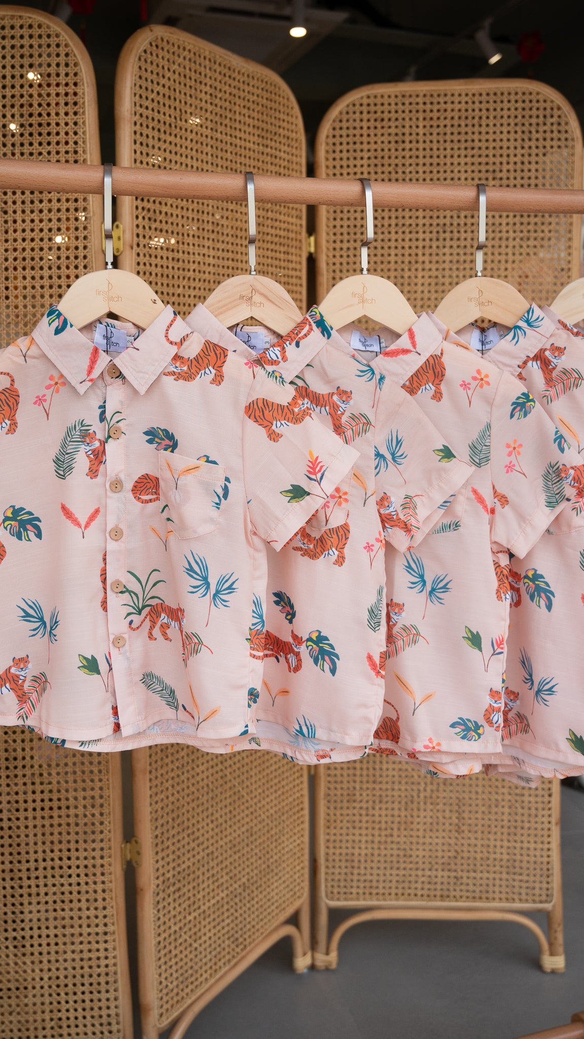 Wild & Free Kid's Shirt in Peach