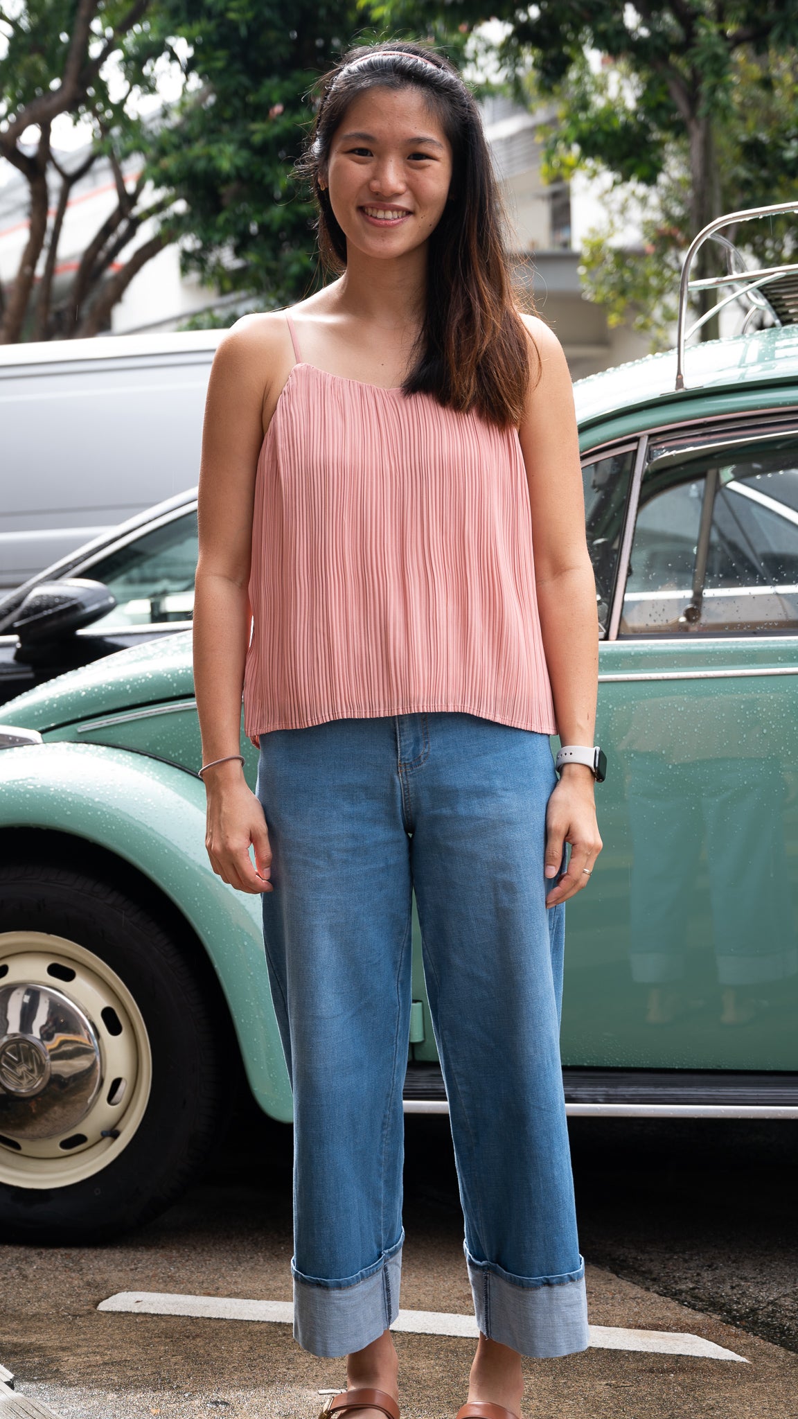 Brea Pleated Top in Pink [ONLINE ONLY]