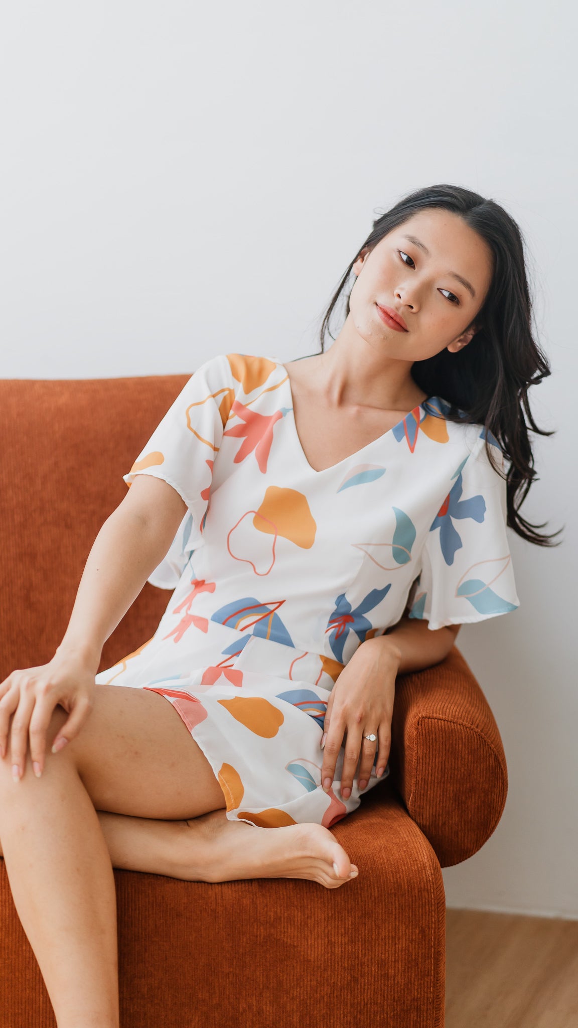 Sophie's Summer Sleeved Playsuit in White [ONLINE ONLY]