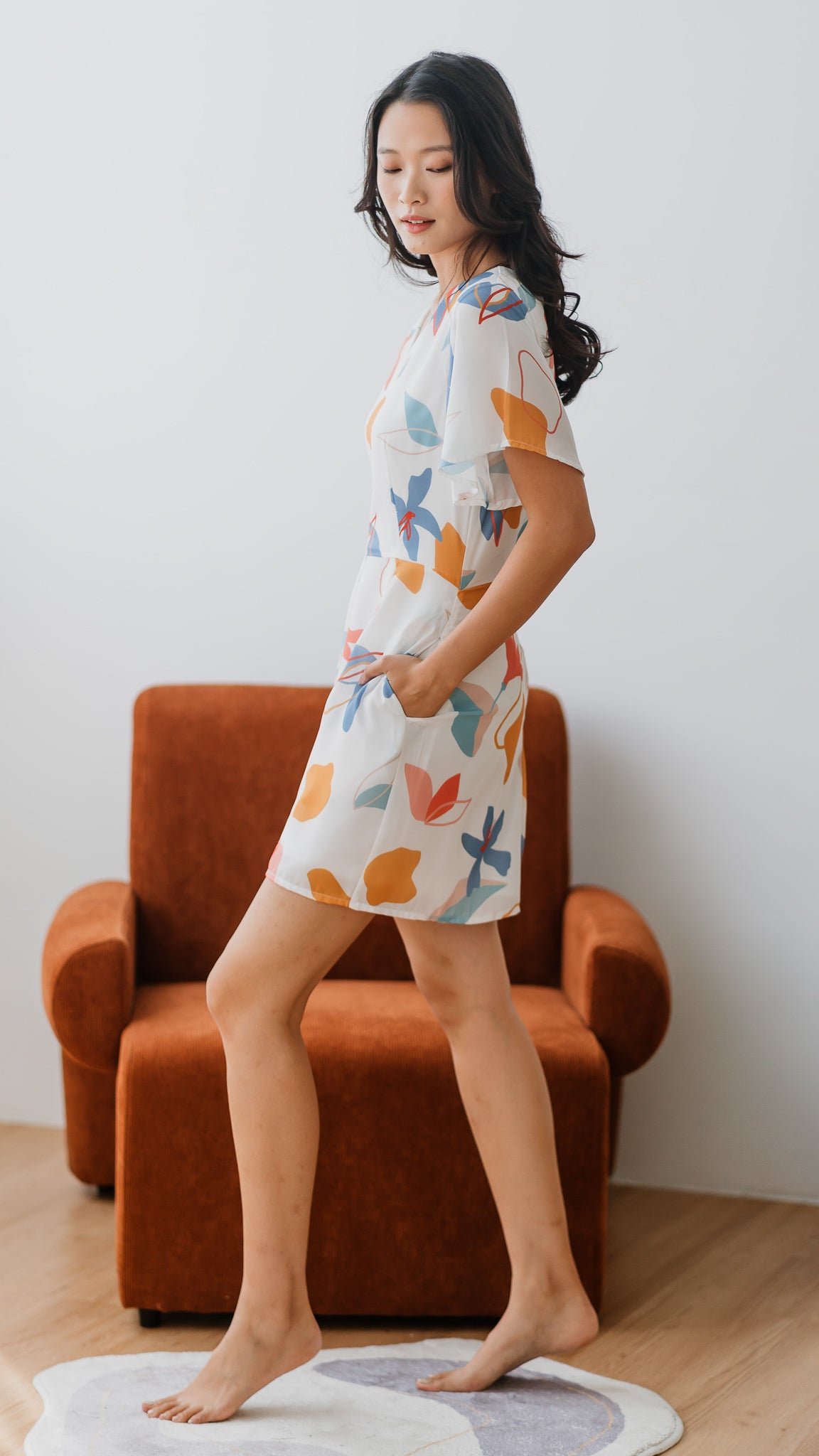 Sophie's Summer Sleeved Playsuit in White [ONLINE ONLY]