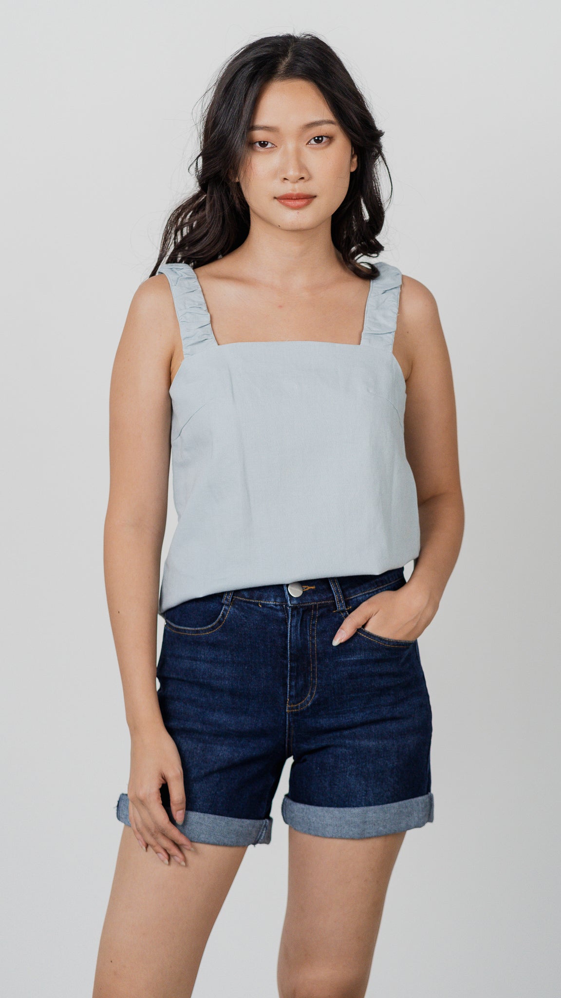 Carter Denim Shorts in Dark Wash [ONLINE ONLY]