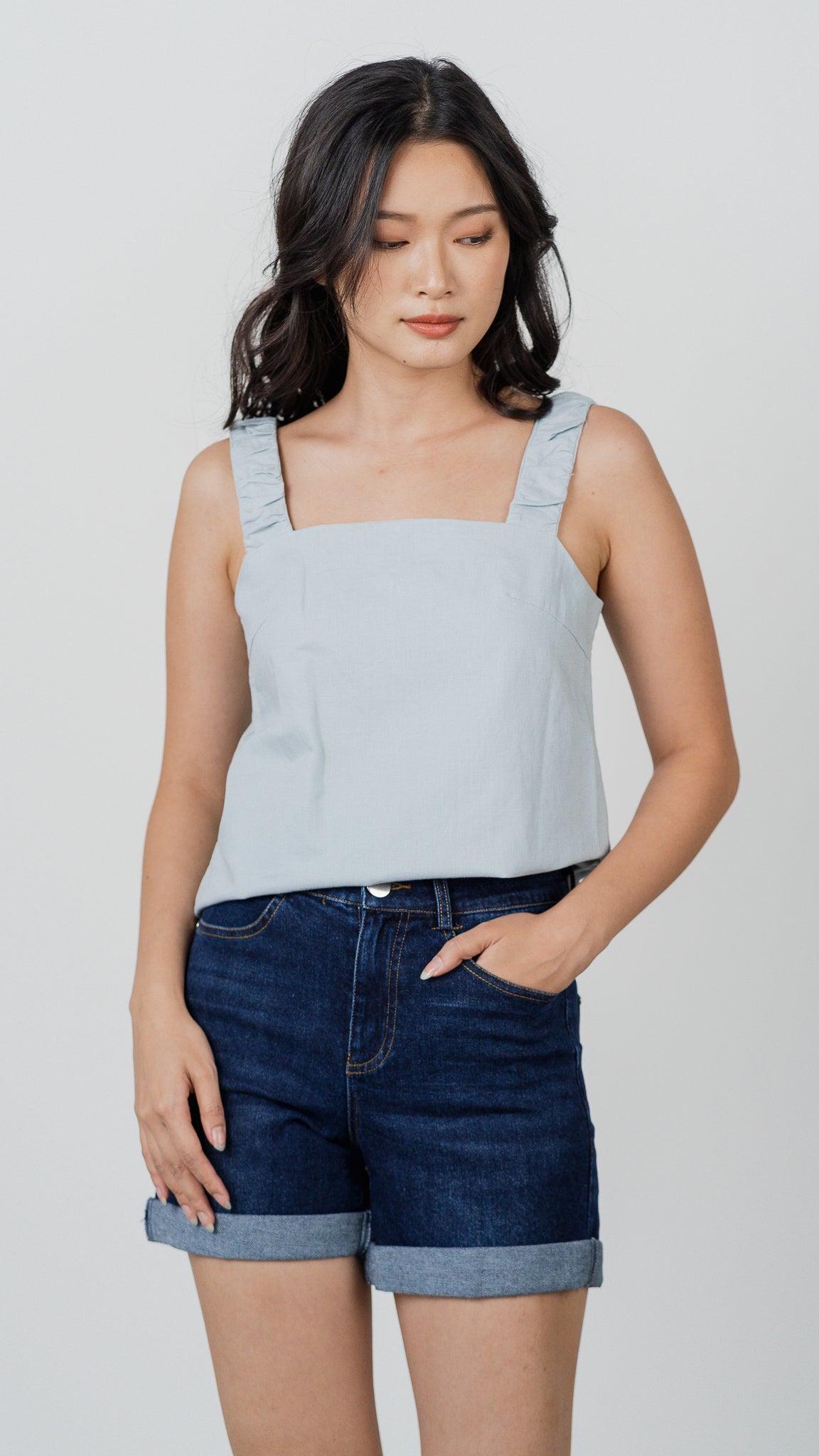 Carter Denim Shorts in Dark Wash [ONLINE ONLY]