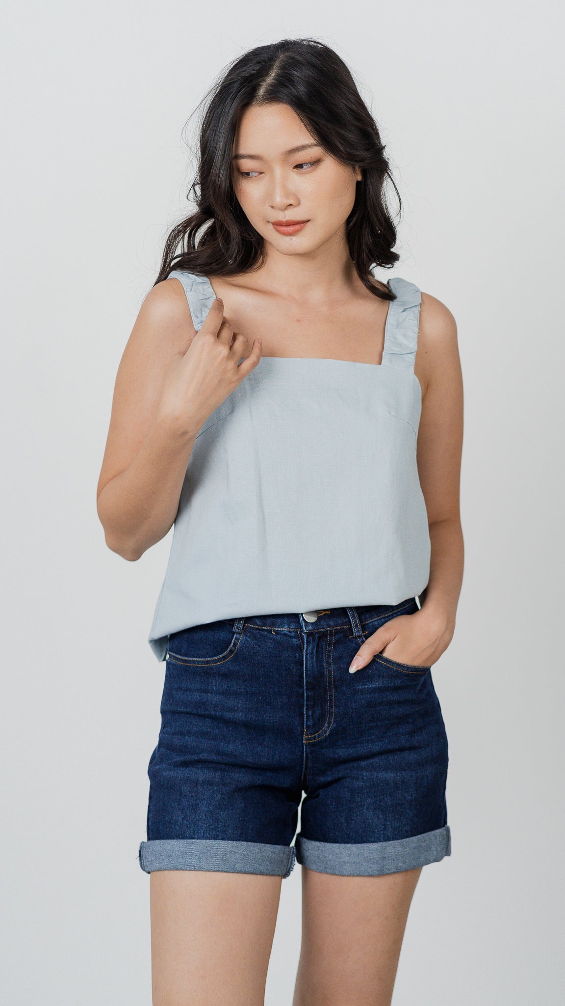 Carter Denim Shorts in Dark Wash [ONLINE ONLY]
