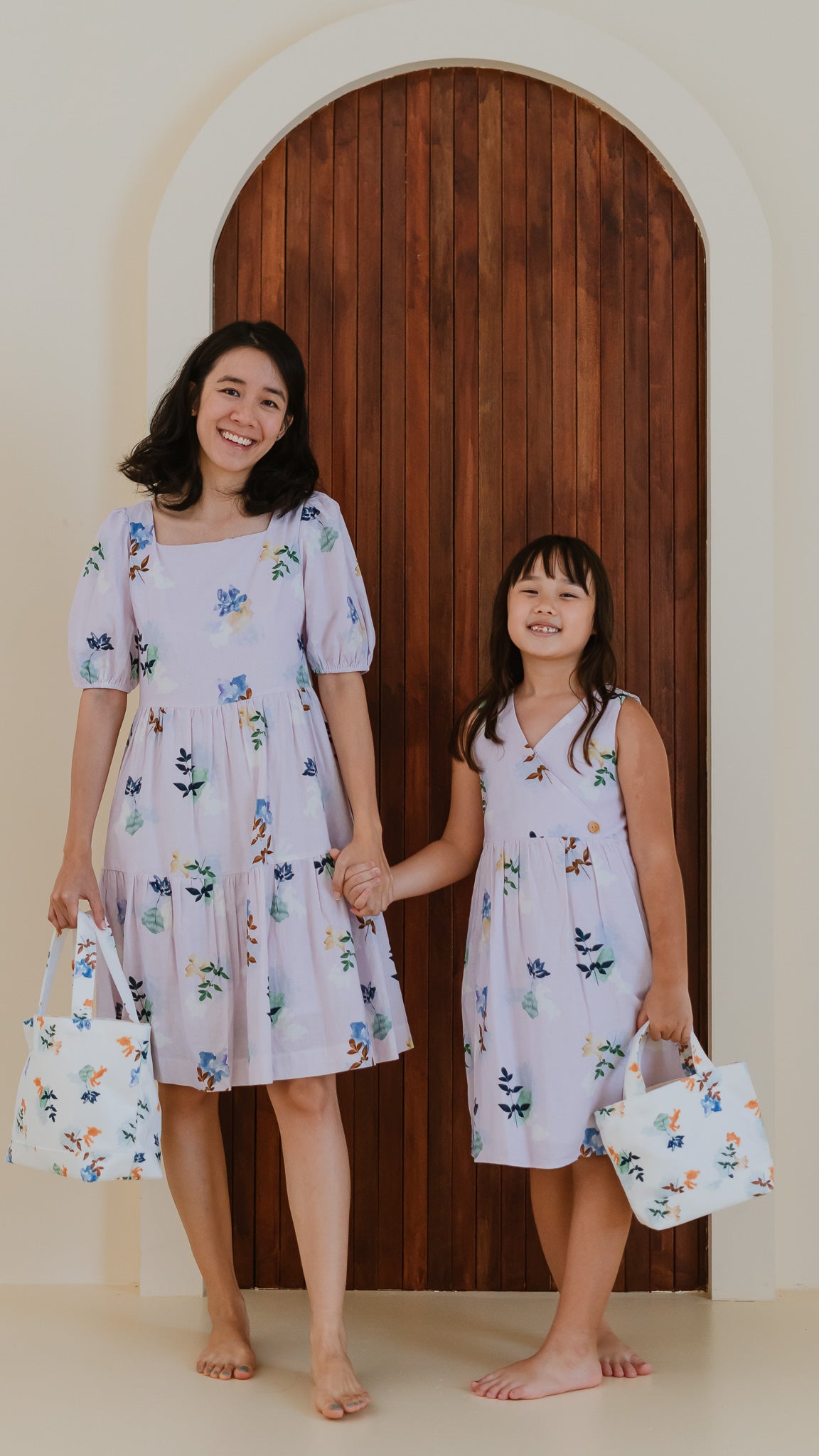 Leaps & Bounds Kids' Linen Dress in Lilac