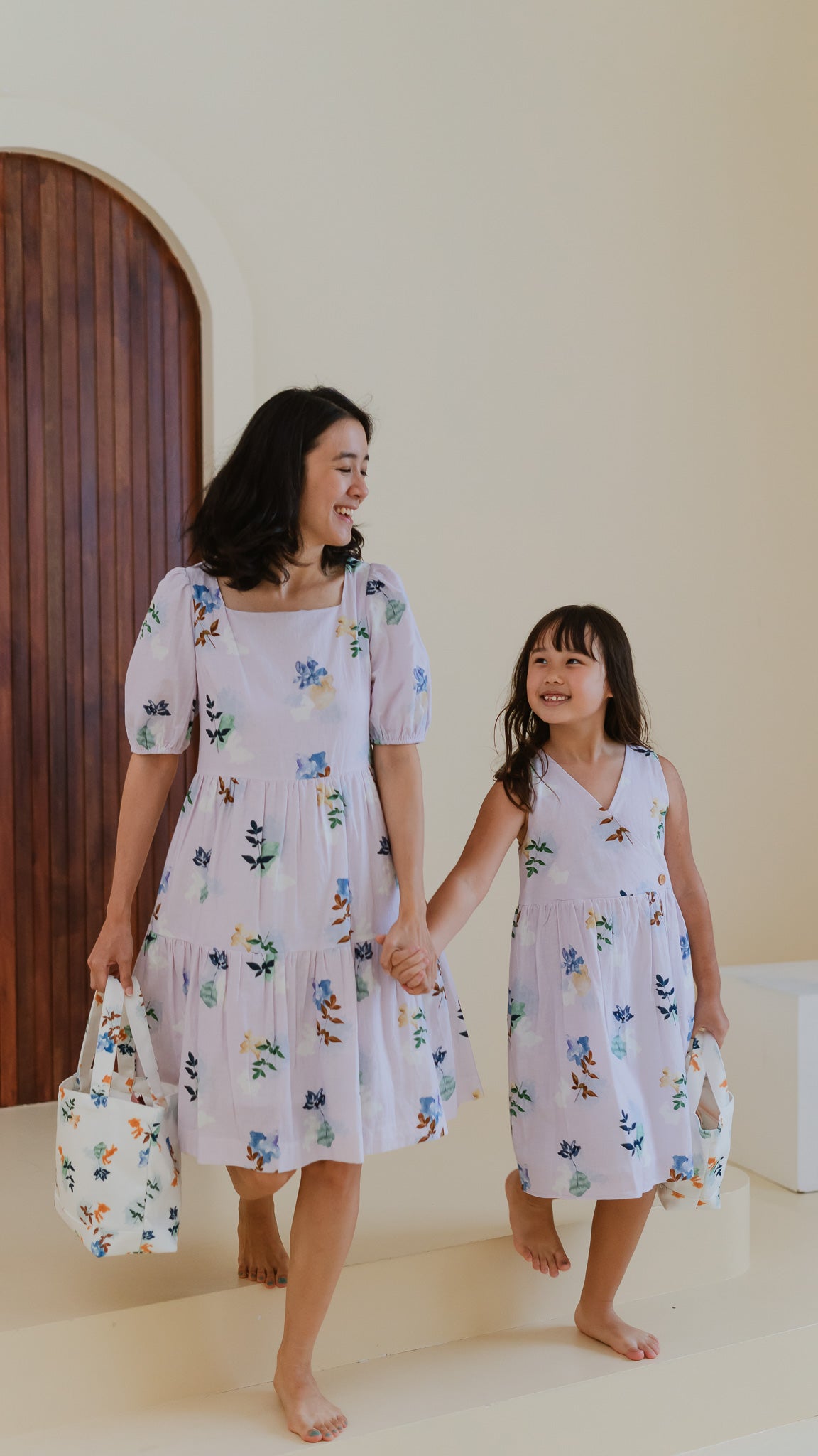 Leaps & Bounds Kids' Linen Dress in Lilac