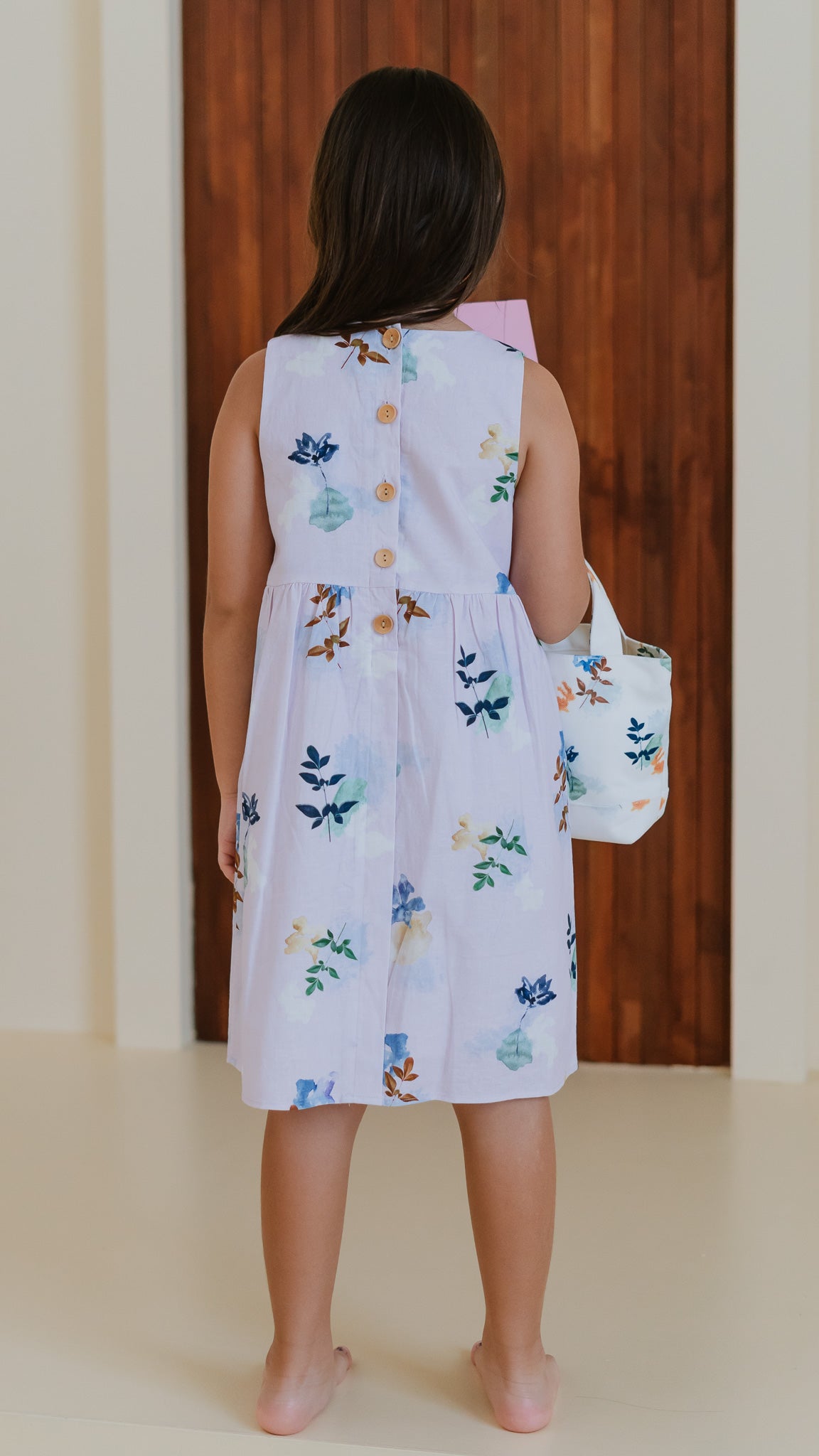 Leaps & Bounds Kids' Linen Dress in Lilac