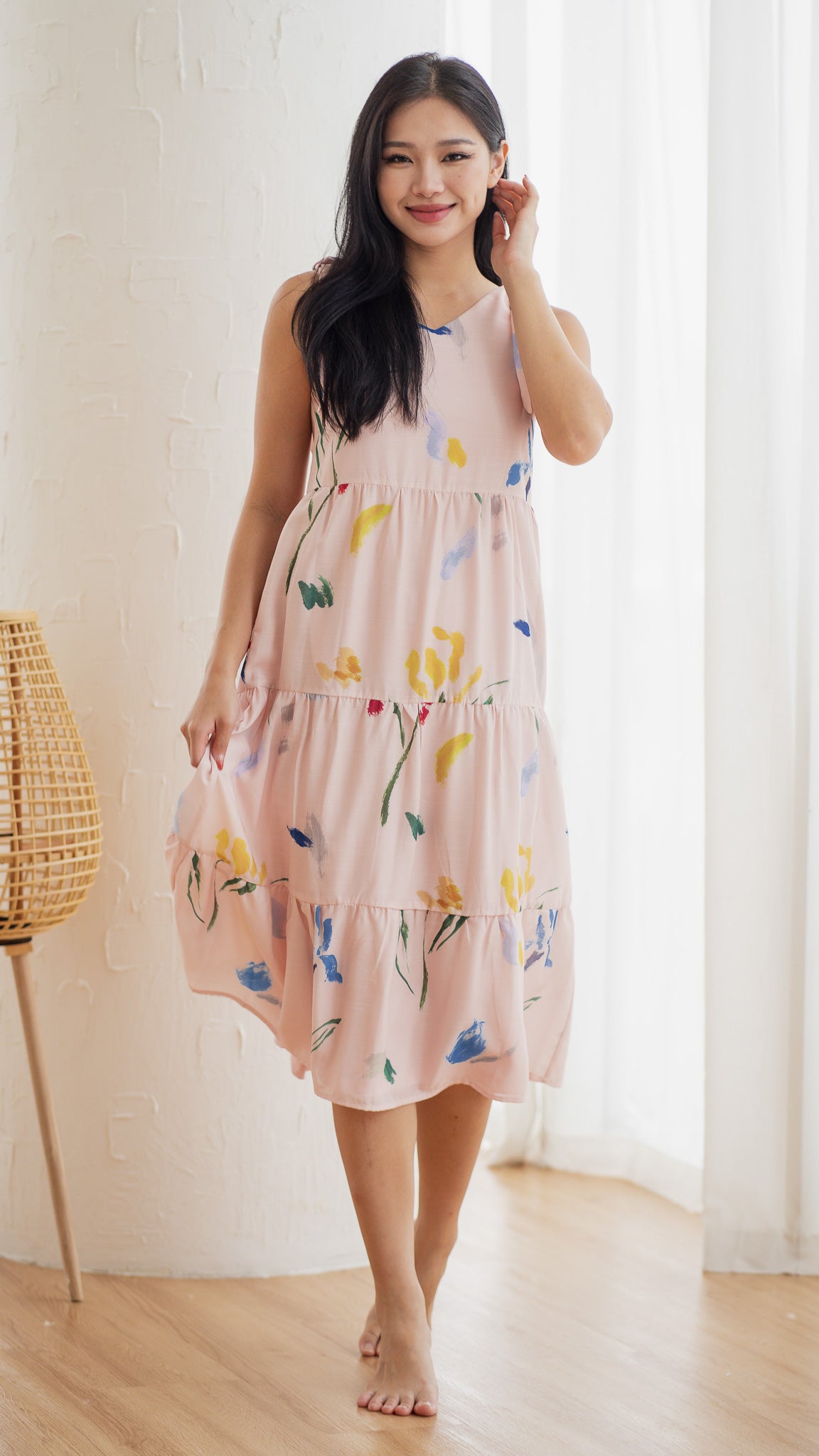 Wildflowers Tiered Two-Way Dress in Pink [ONLINE ONLY]