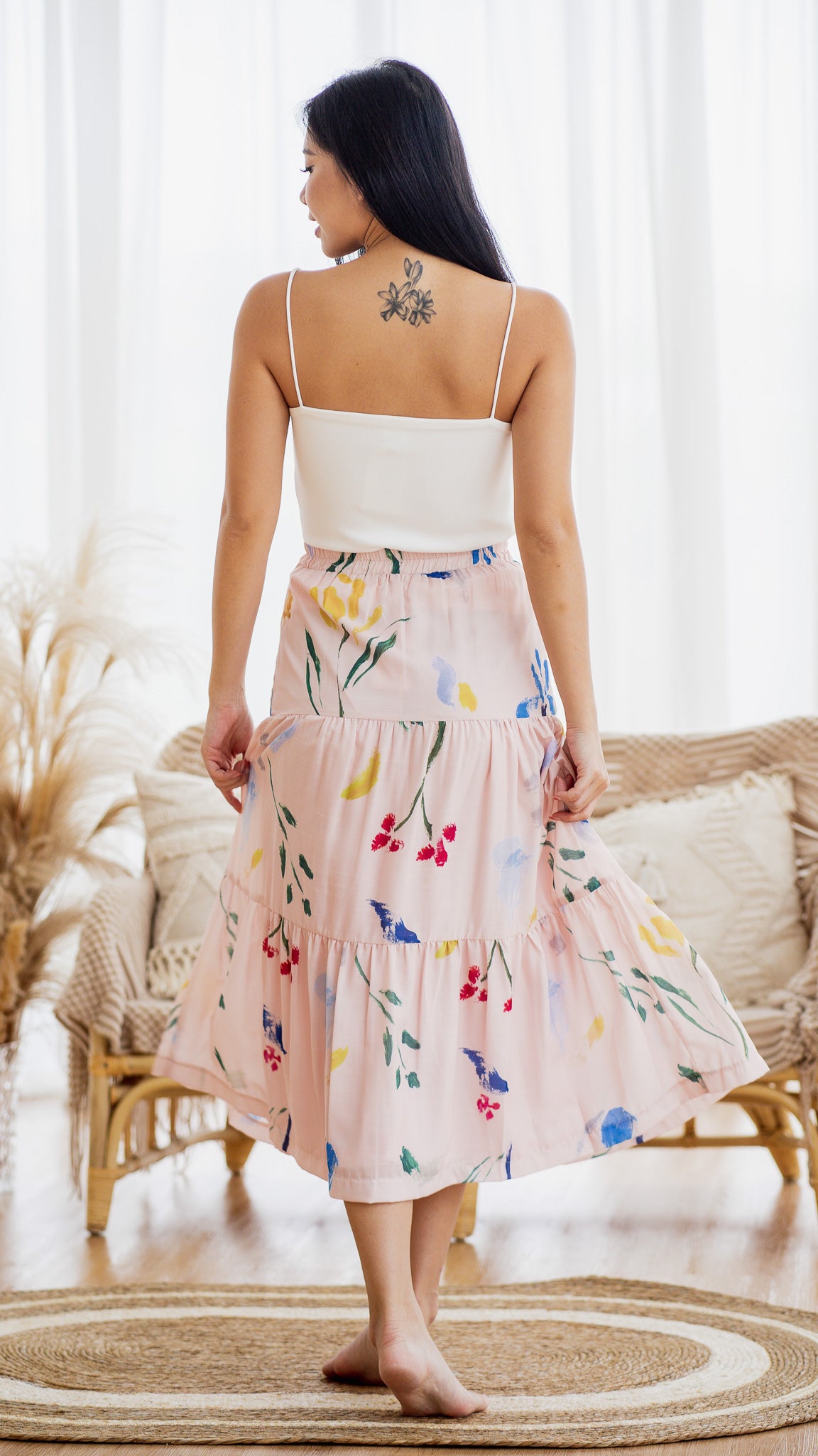 Wildflowers Tiered Maxi Skirt in Pink [ONLINE ONLY]