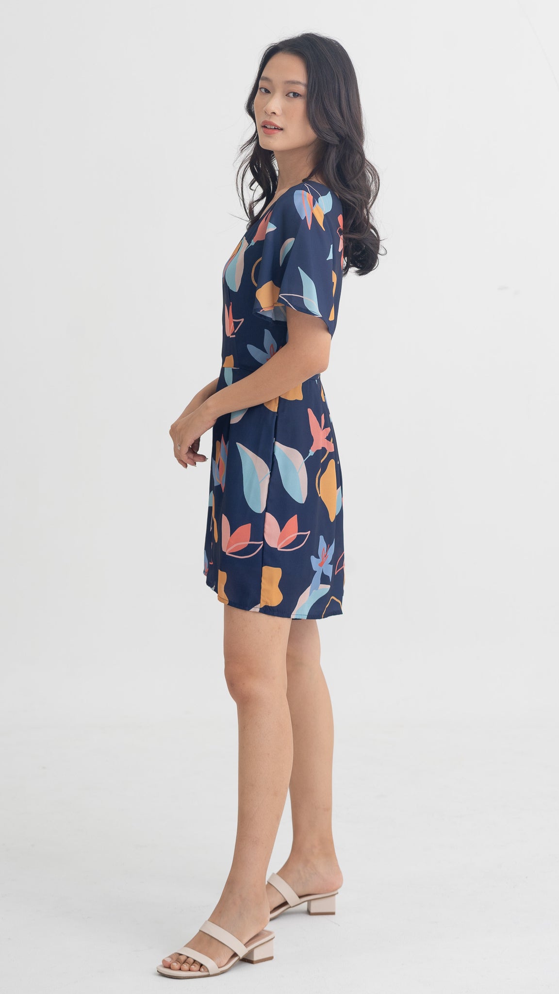 Sophie's Summer Sleeved Playsuit in Navy [ONLINE ONLY]