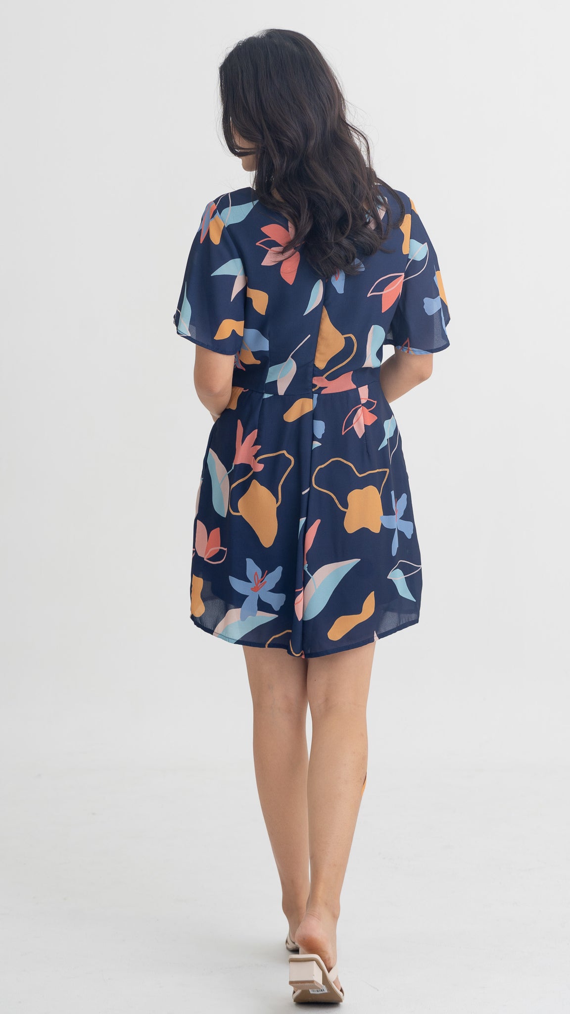 Sophie's Summer Sleeved Playsuit in Navy [ONLINE ONLY]