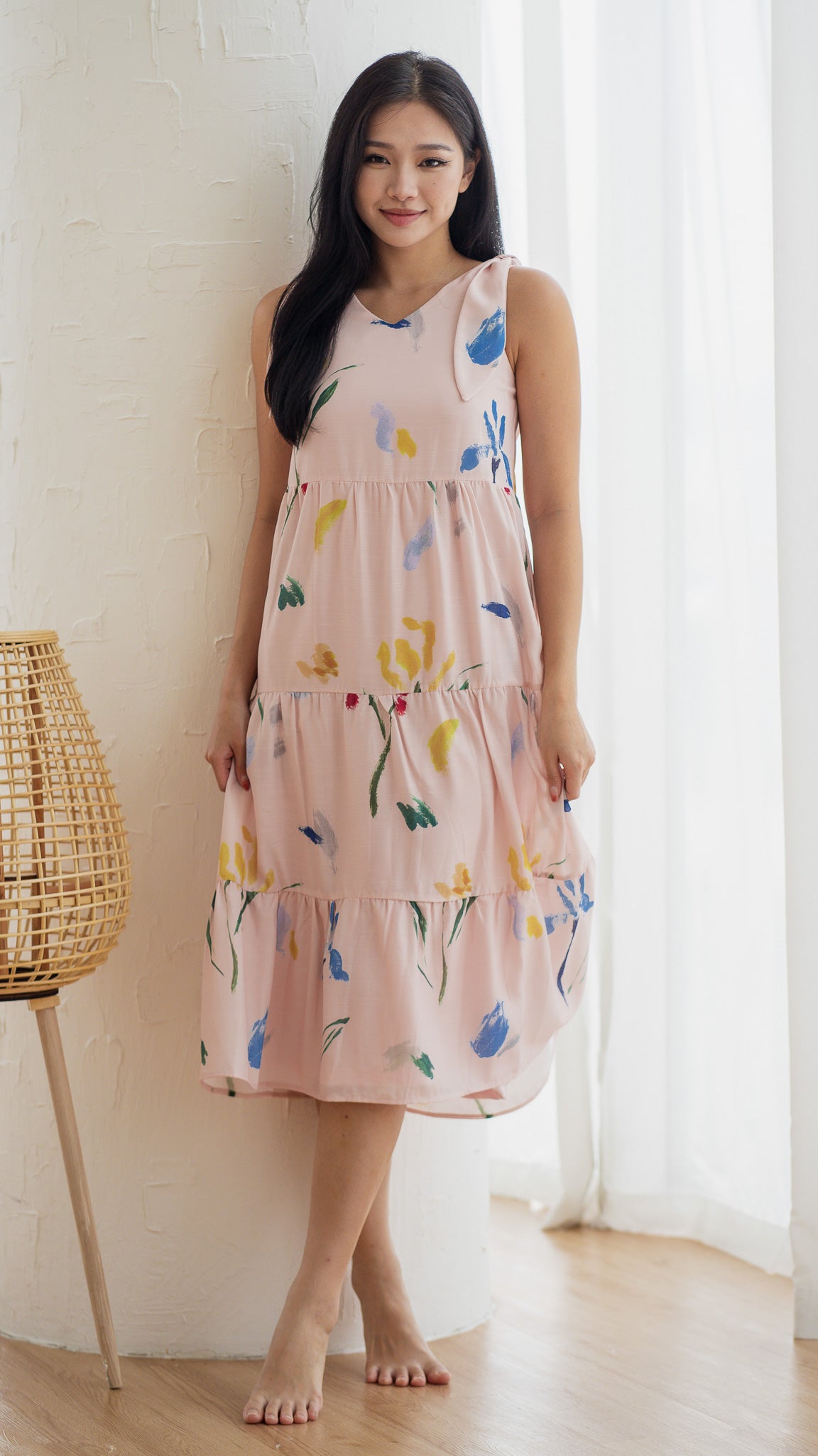 Wildflowers Tiered Two-Way Dress in Pink [ONLINE ONLY]