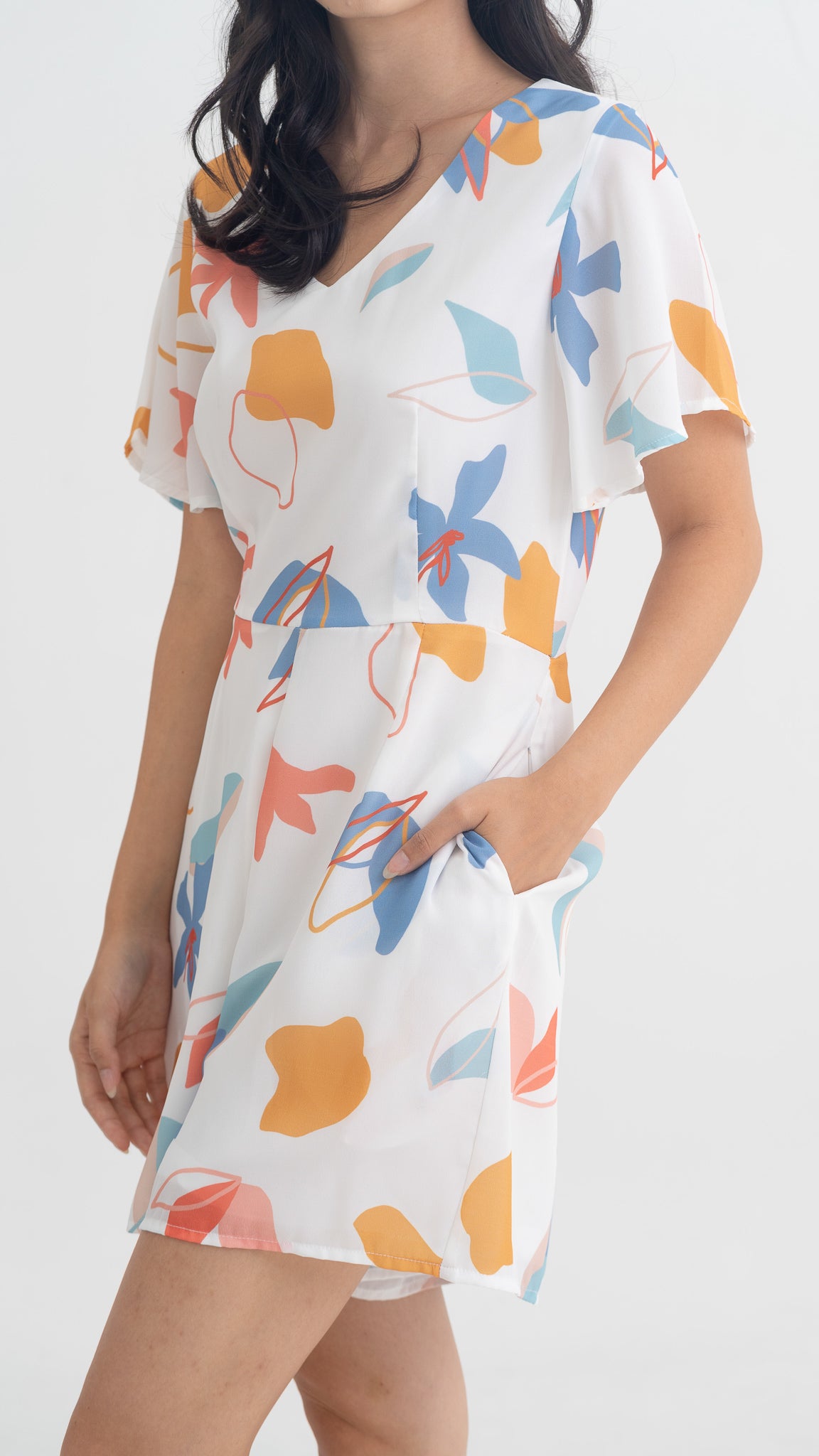 Sophie's Summer Sleeved Playsuit in White [ONLINE ONLY]