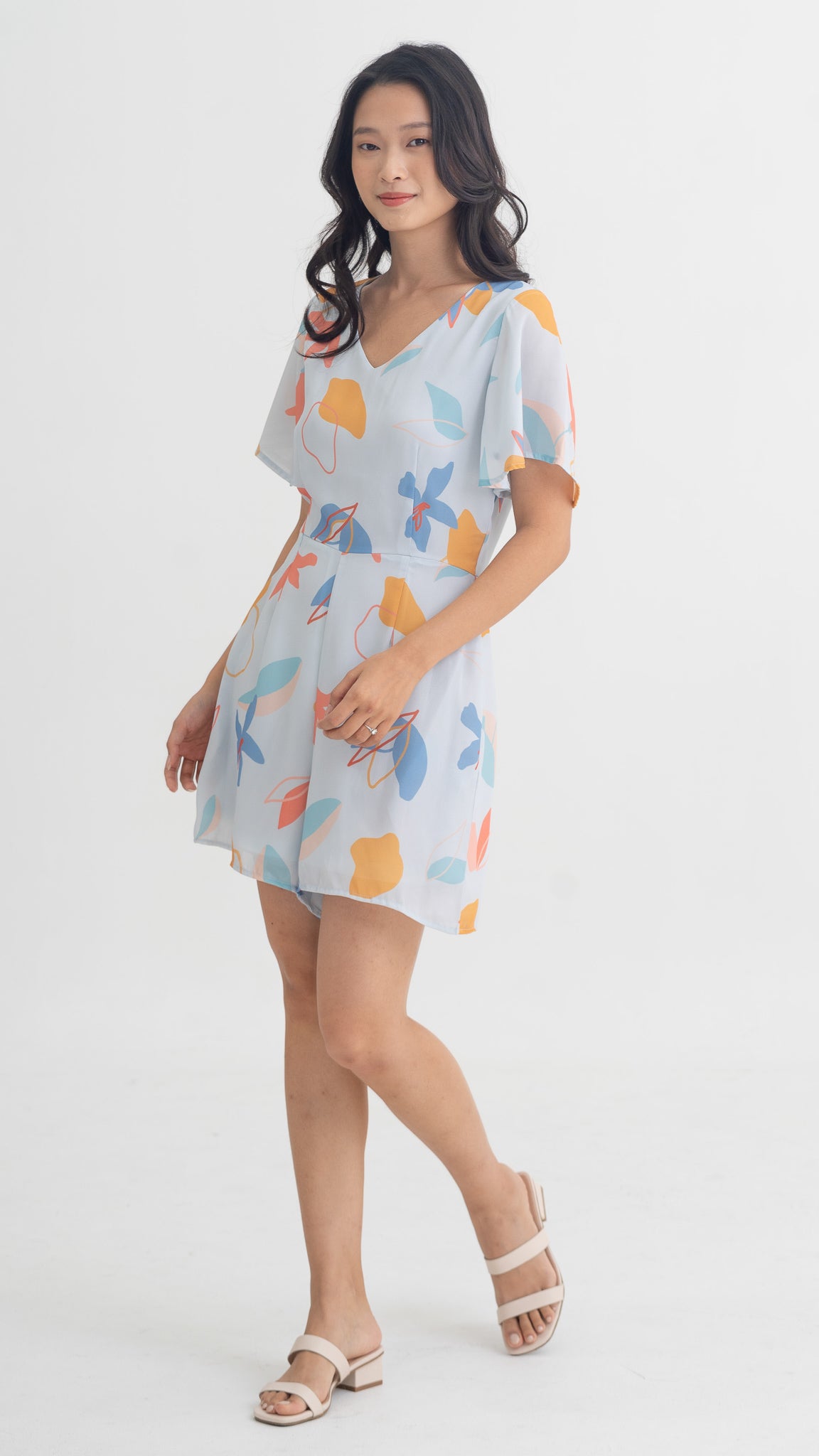 Sophie's Summer Sleeved Playsuit in Pastel [ONLINE ONLY]