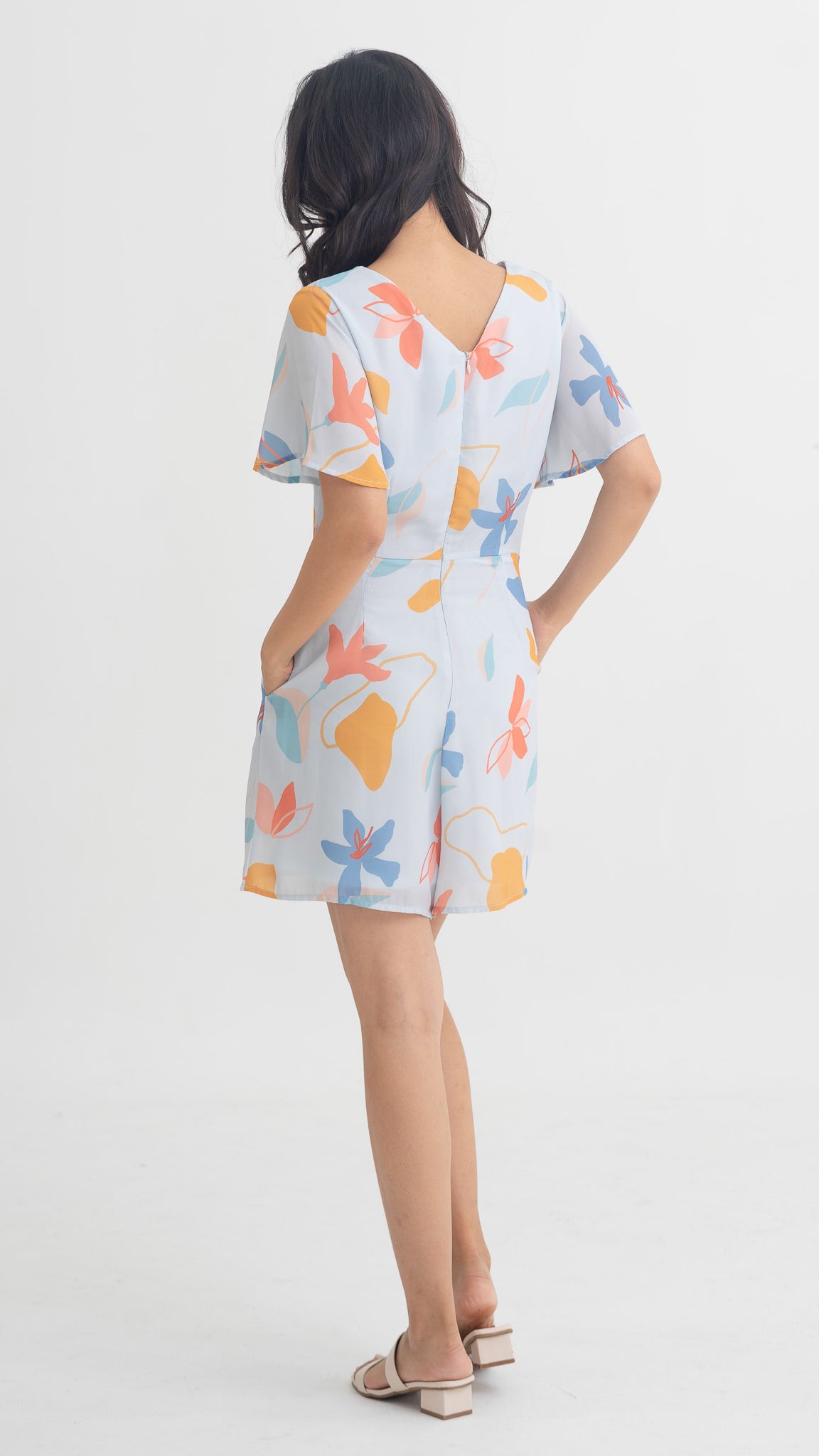 Sophie's Summer Sleeved Playsuit in Pastel [ONLINE ONLY]