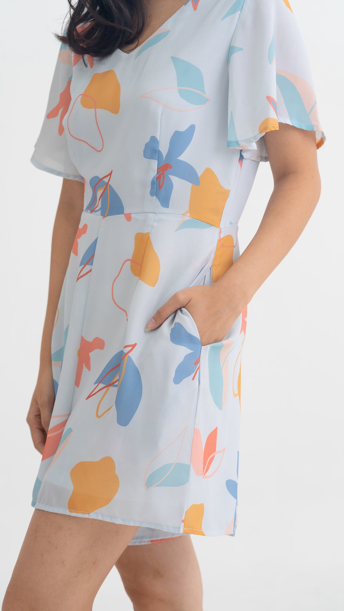 Sophie's Summer Sleeved Playsuit in Pastel [ONLINE ONLY]