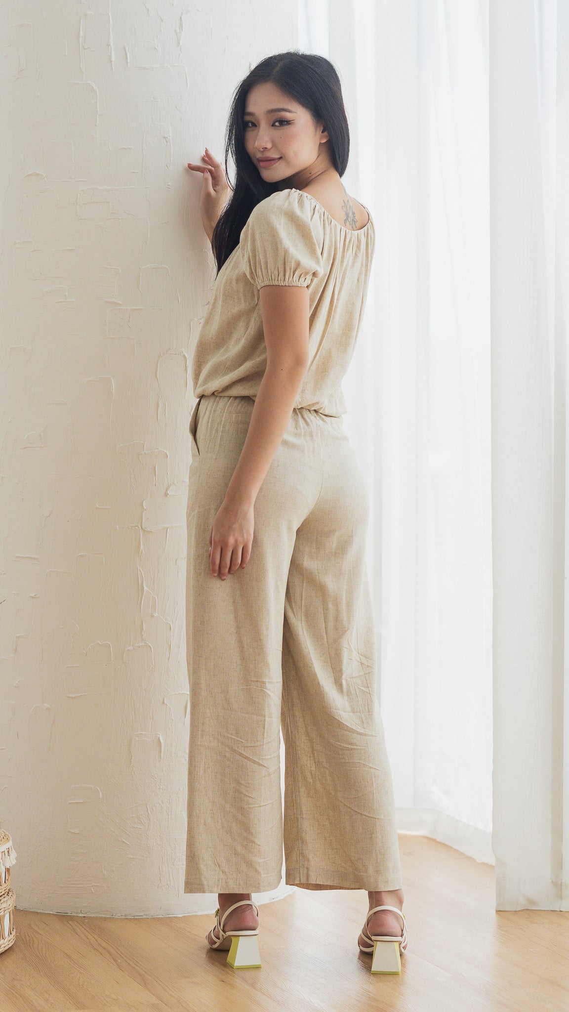 In Your Element Linen Long Pants in Linen Gray [ONLINE ONLY]
