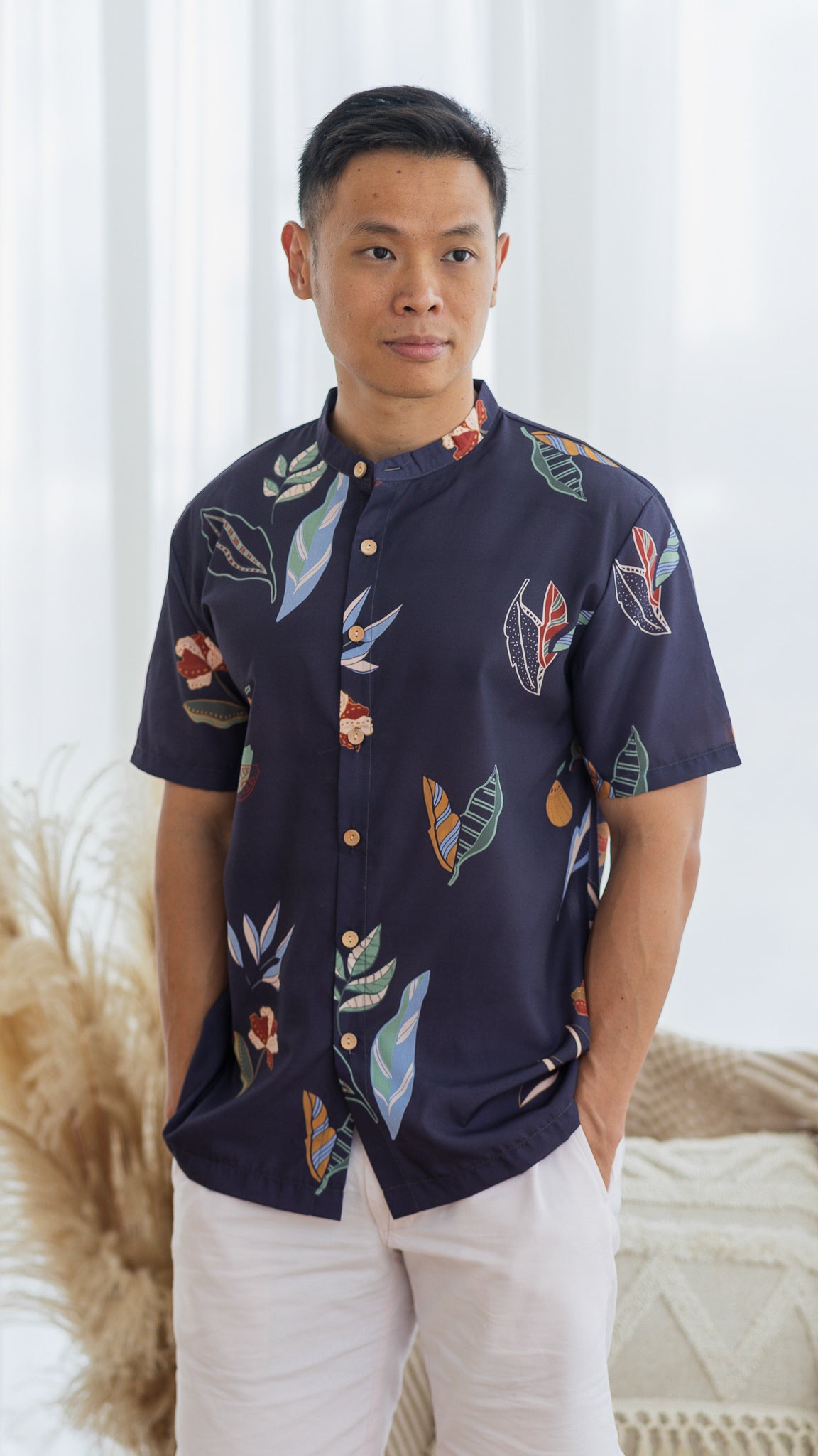Don't Stop BeLEAFing Men's Shirt in Navy [ONLINE ONLY]